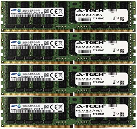 A-Tech Samsung IC DDR4 128GB Kit 4X 32GB 4Rx4 Load Reduced PC4-17000 2133MHz for PowerEdge R730xd R730 R630 T630 R430 R530 C4130 A7945725 SNPMMRR9C/32G Memory RAM