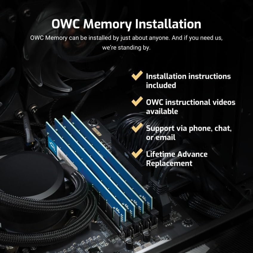 OWC 32GB (2x16GB) DDR4 2666MHz PC4-21300 CL19 2RX8 ECC Unbuffered UDIMM 1.2V 288-pin Workstation Server Memory RAM|B0C93KJ3CD