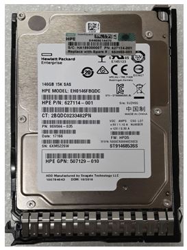 HPE EH0146FARWD-SC 146GB 15kRPM 2.5in SAS-6G Enterprise G8 G9 HDD