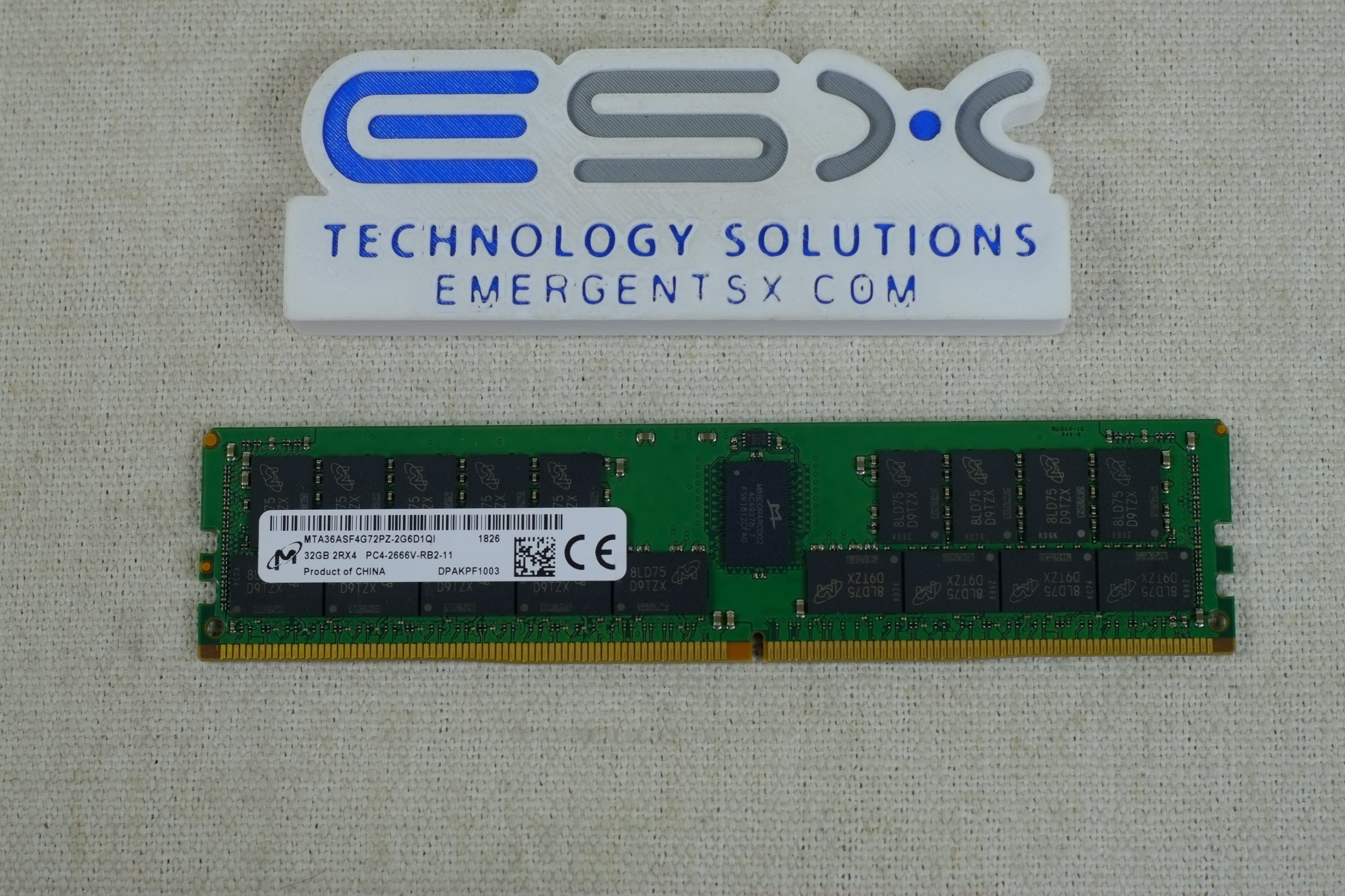 Micron MTA36ASF4G72PZ-2G6D1 32GB 2Rx4 PC4-2666V DDR4 ECC Server Memory