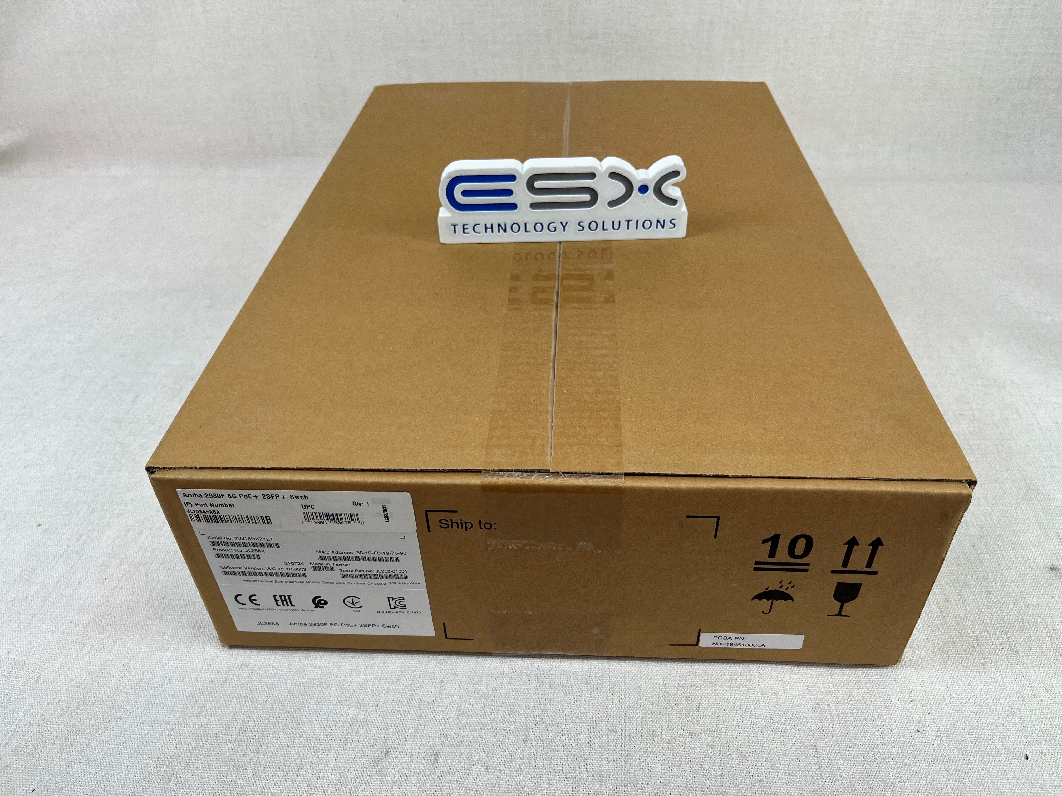 HPE ARUBA 2930F 8G POE+ 2SFP+ JL258A#ABA