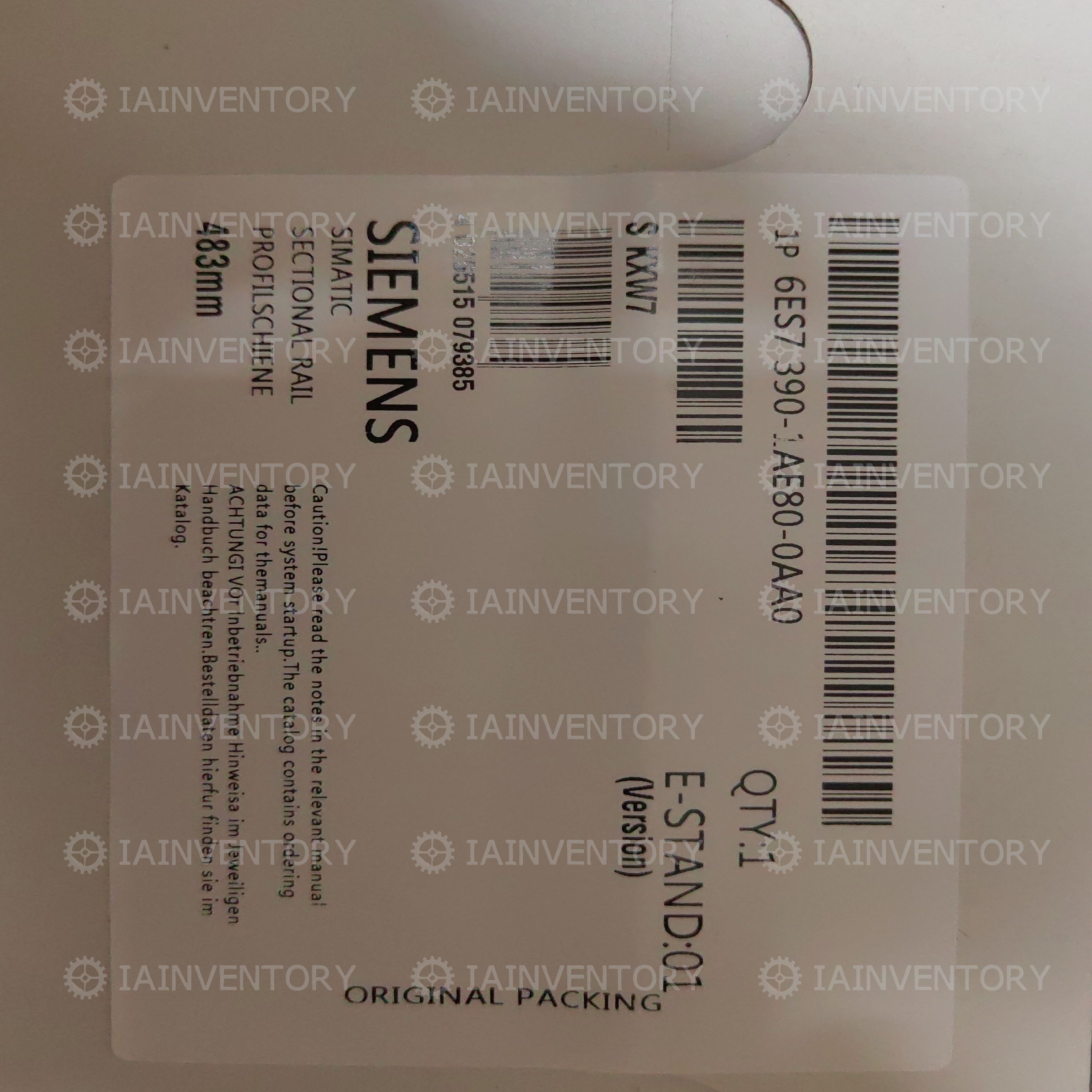 Siemens 6ES7390-1AE80-0AA0 L480