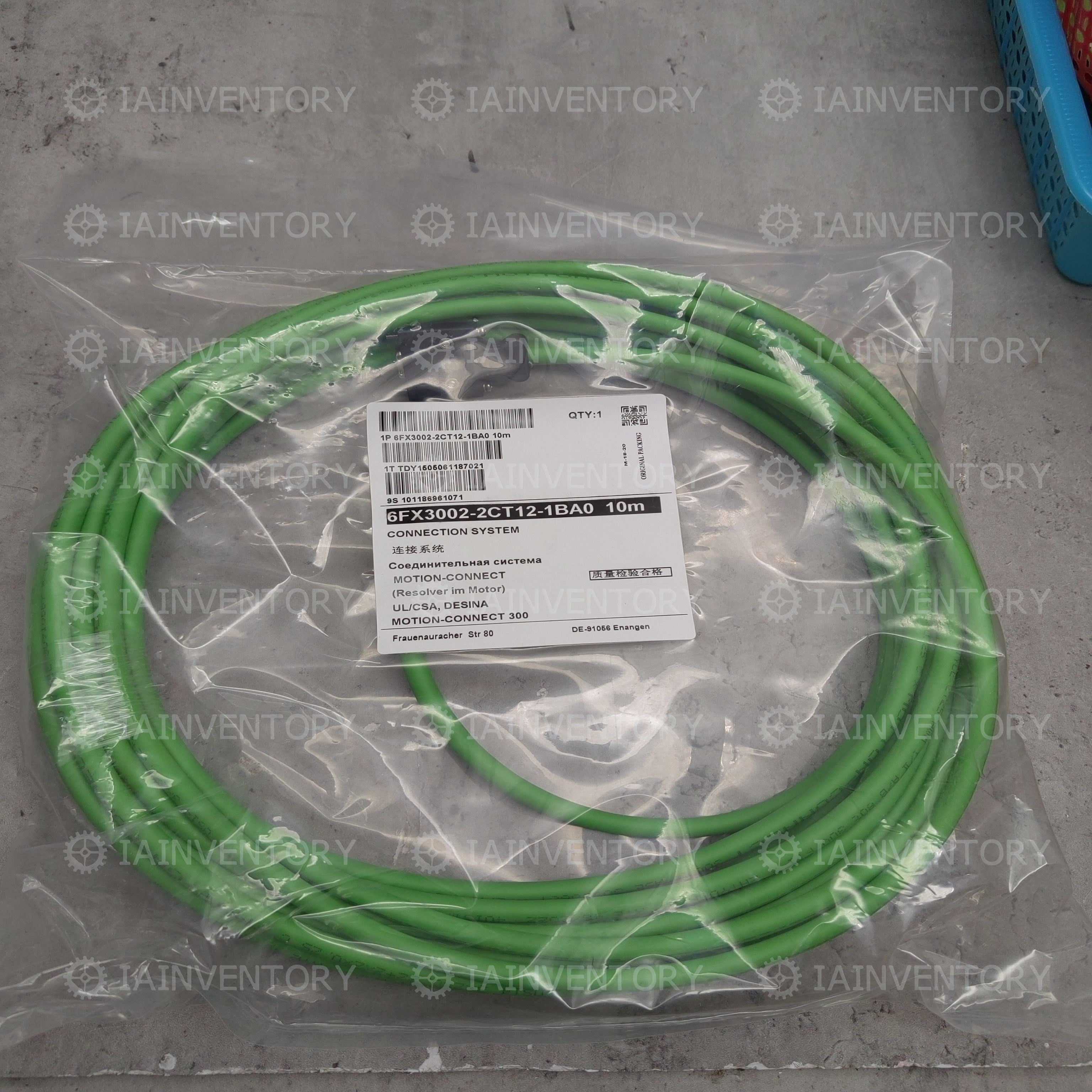 Siemens S-1FL6 Motor Incremental Encoder Cable 6FX3002-2CT12-1BA0 10m