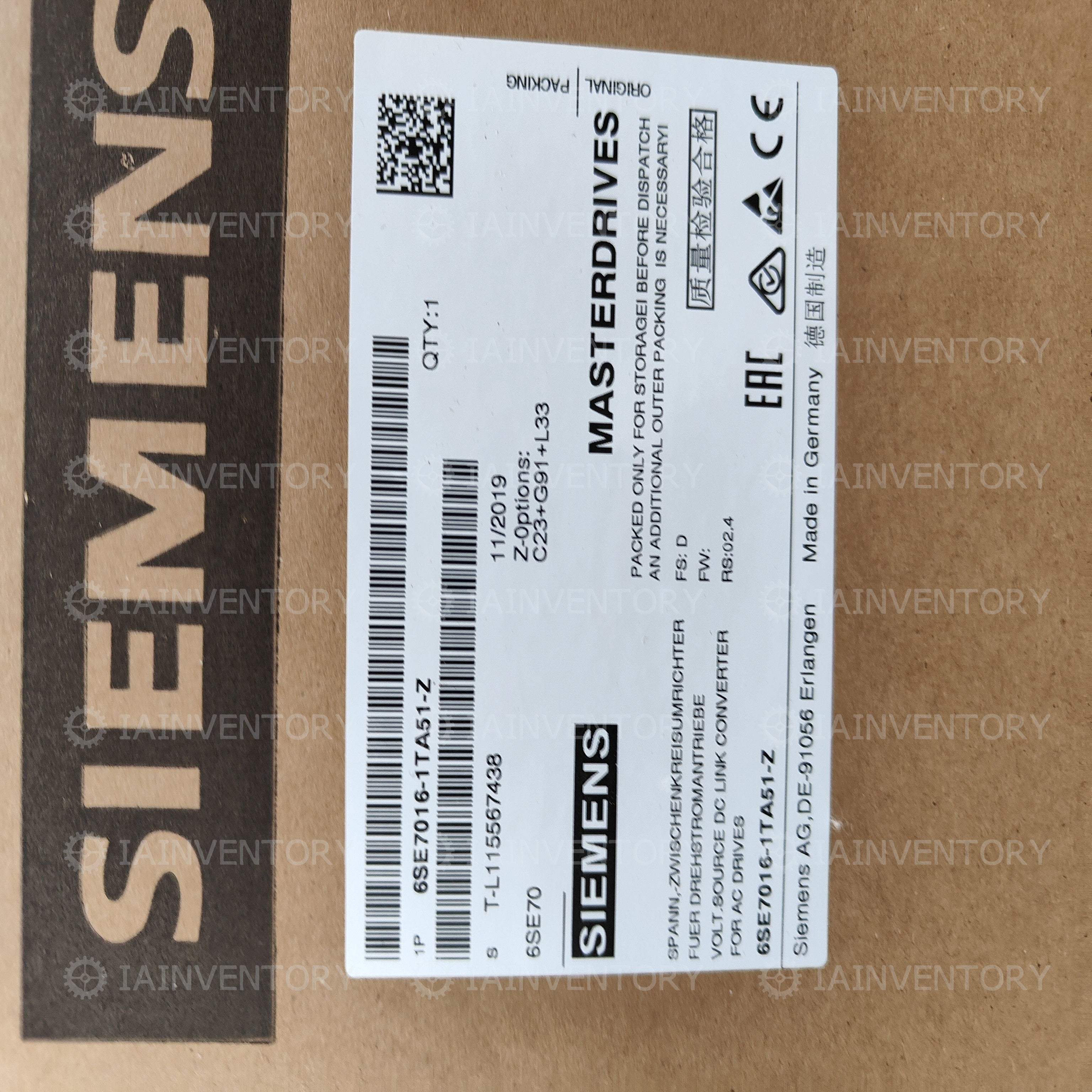 Siemens 6SE7016-1TA51-Z