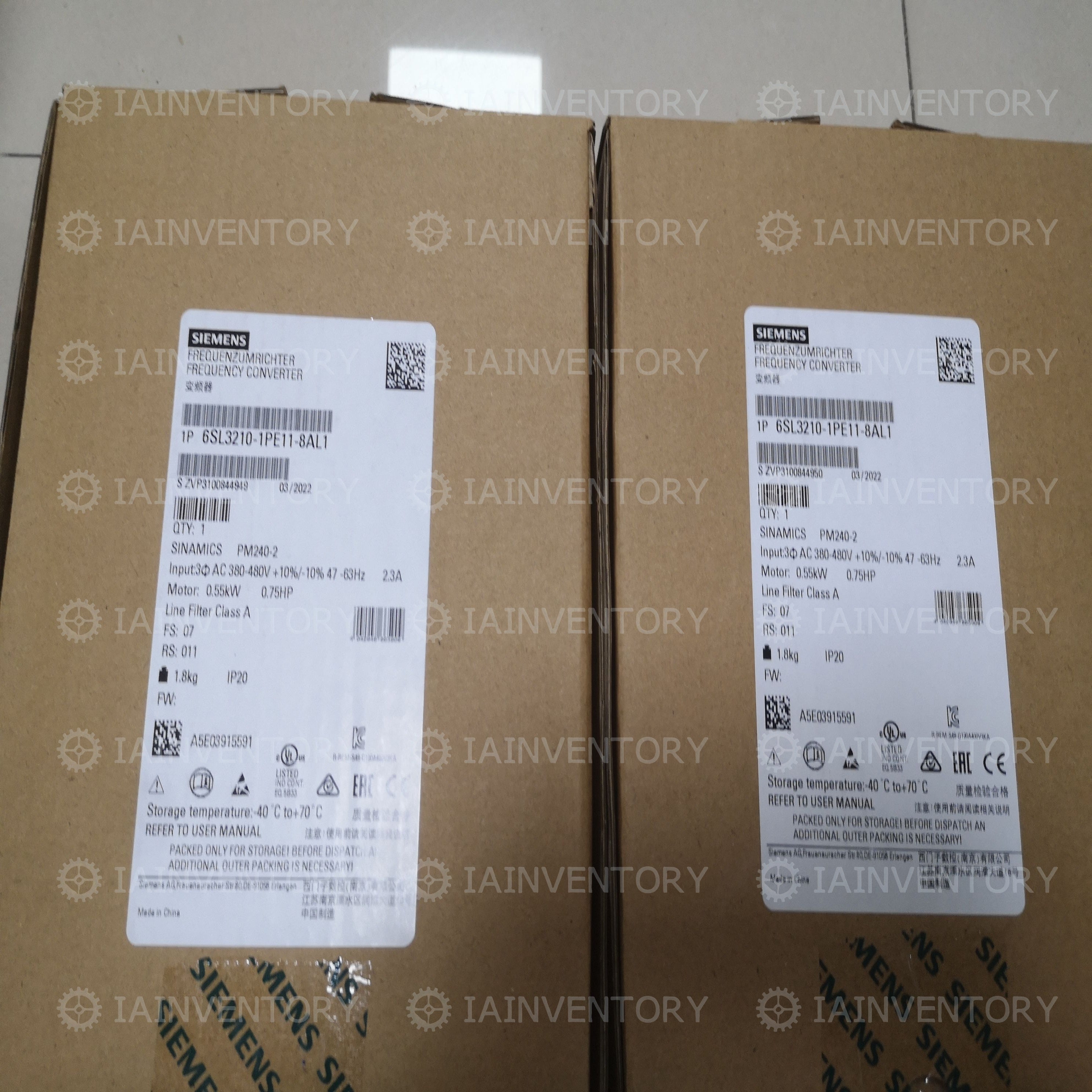 Siemens SINAMICS G120 6SL3210-1PE11-8AL1