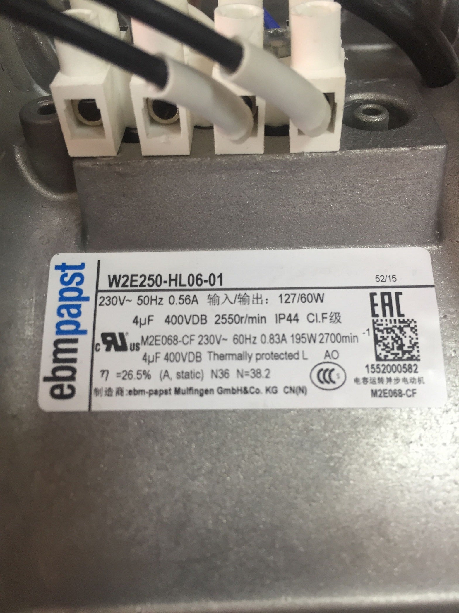 EbmPapst Fan 6SY7000-0AG20 W2E250-HL06-01 dedicated for Siemens inverter