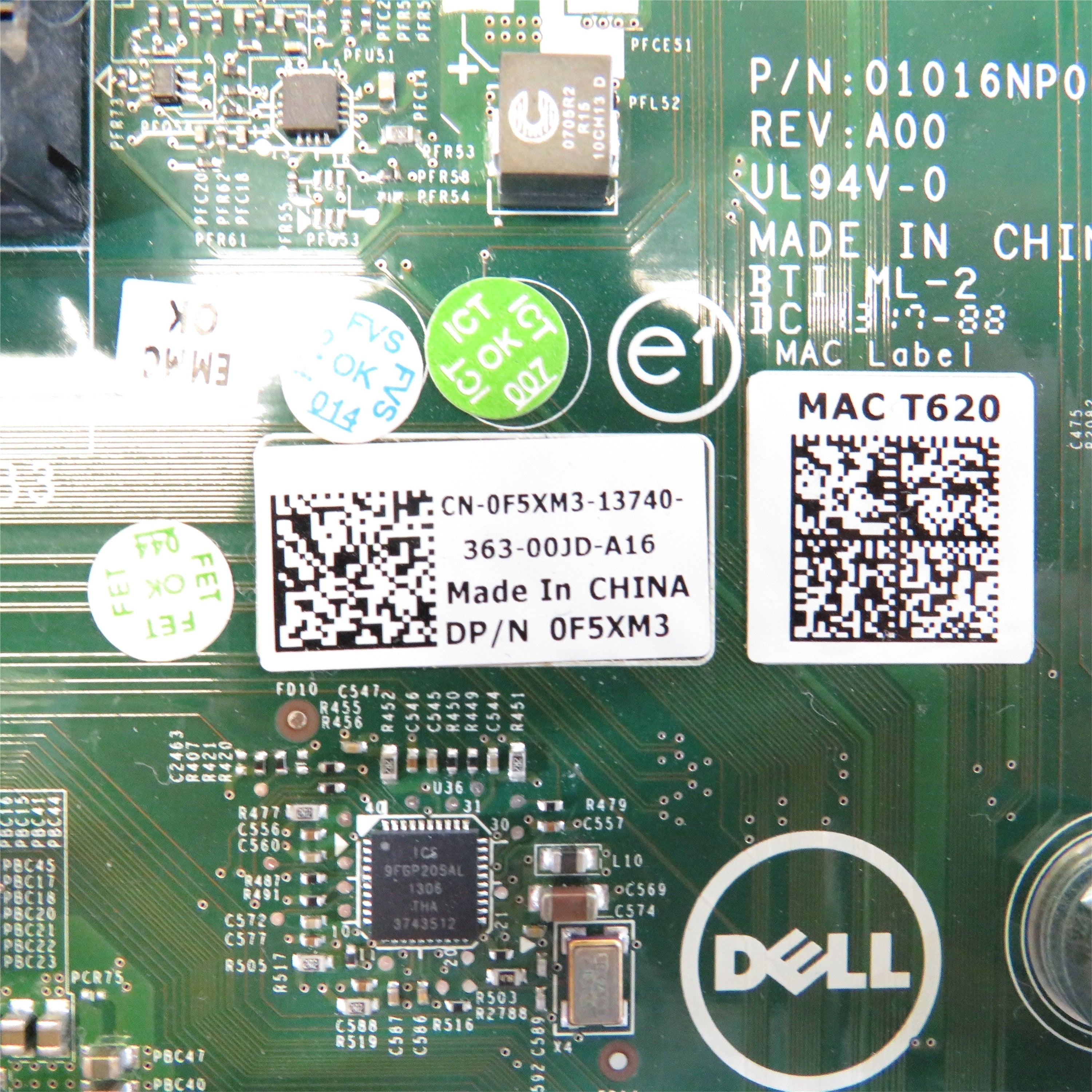 Dell F5XM3 PowerEdge T620 Sytem Board (Refurbished)