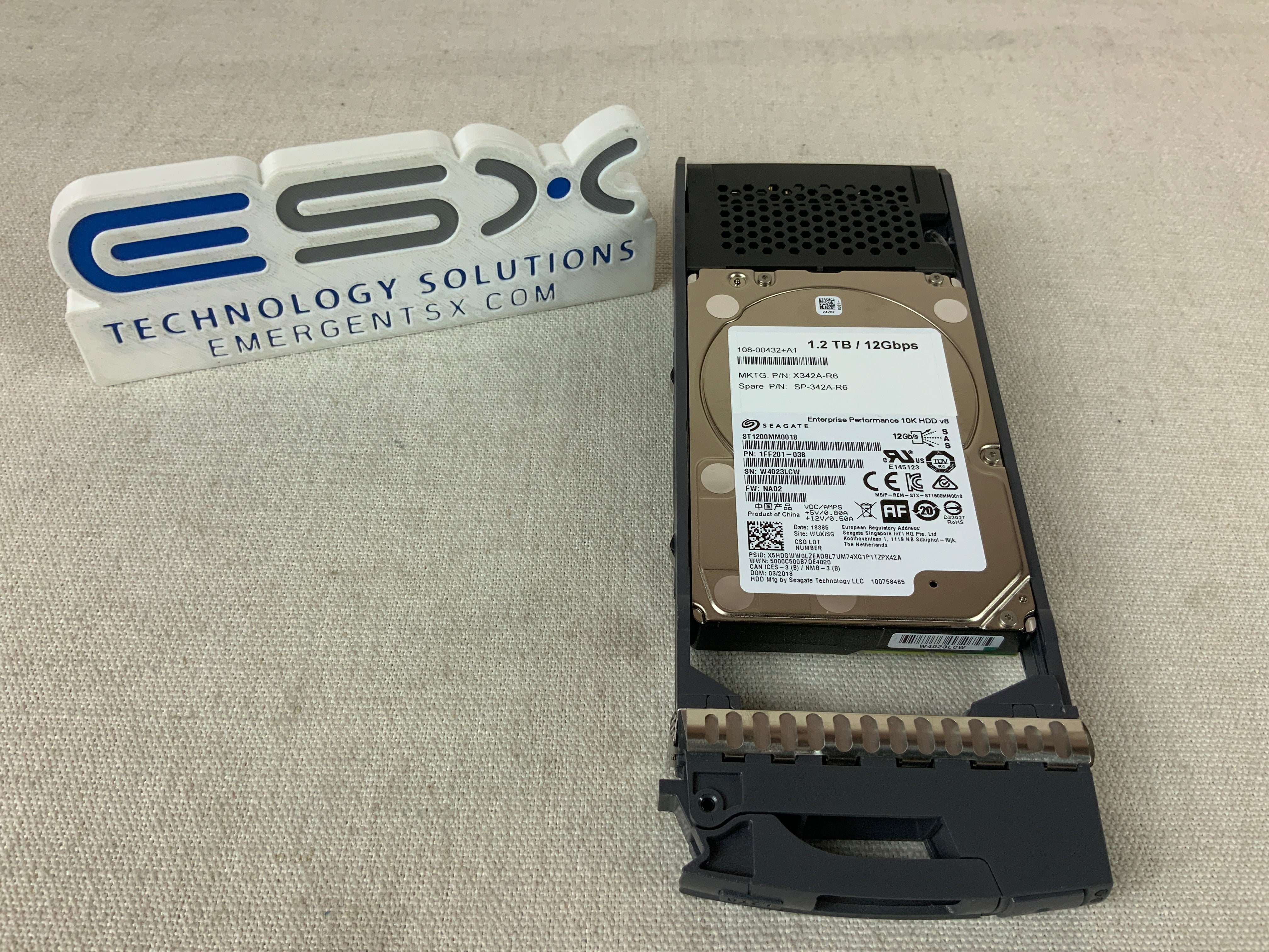 Netapp X342A-R6 1.2TB 10K 12G 2.5" SAS HDD | 100% health