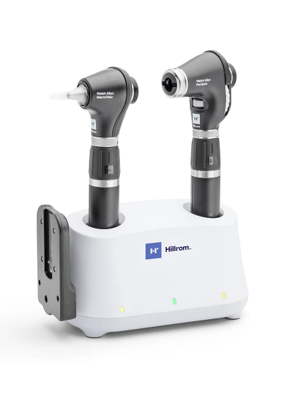 Welch Allyn 3.5V Universal Desk Charger with two Premium Lithium Ion Plus USB Rechargeable Power Handles, 71-XXXLDE