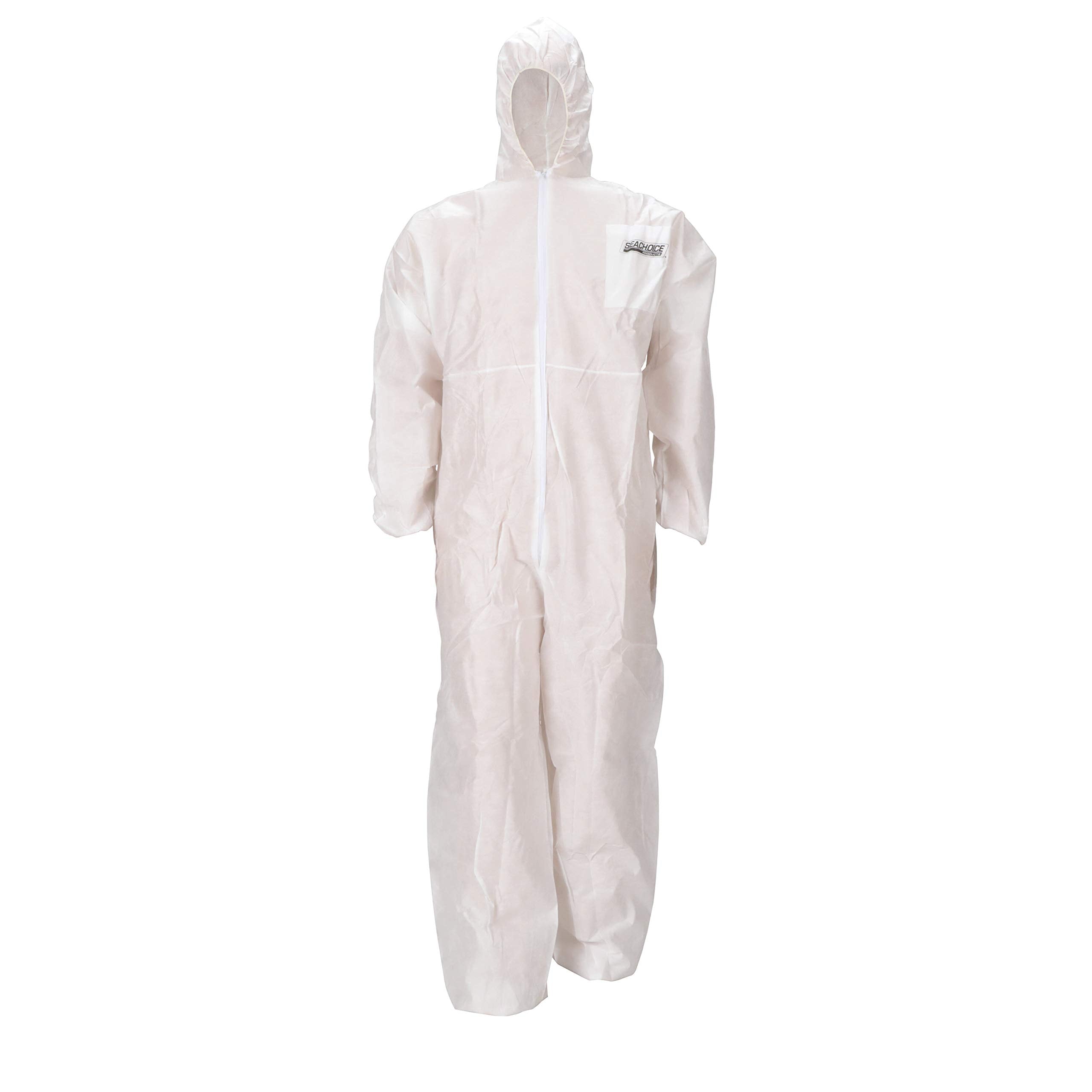 Seachoice 93151 SMS Breathable Disposable Paint Suit With Hood