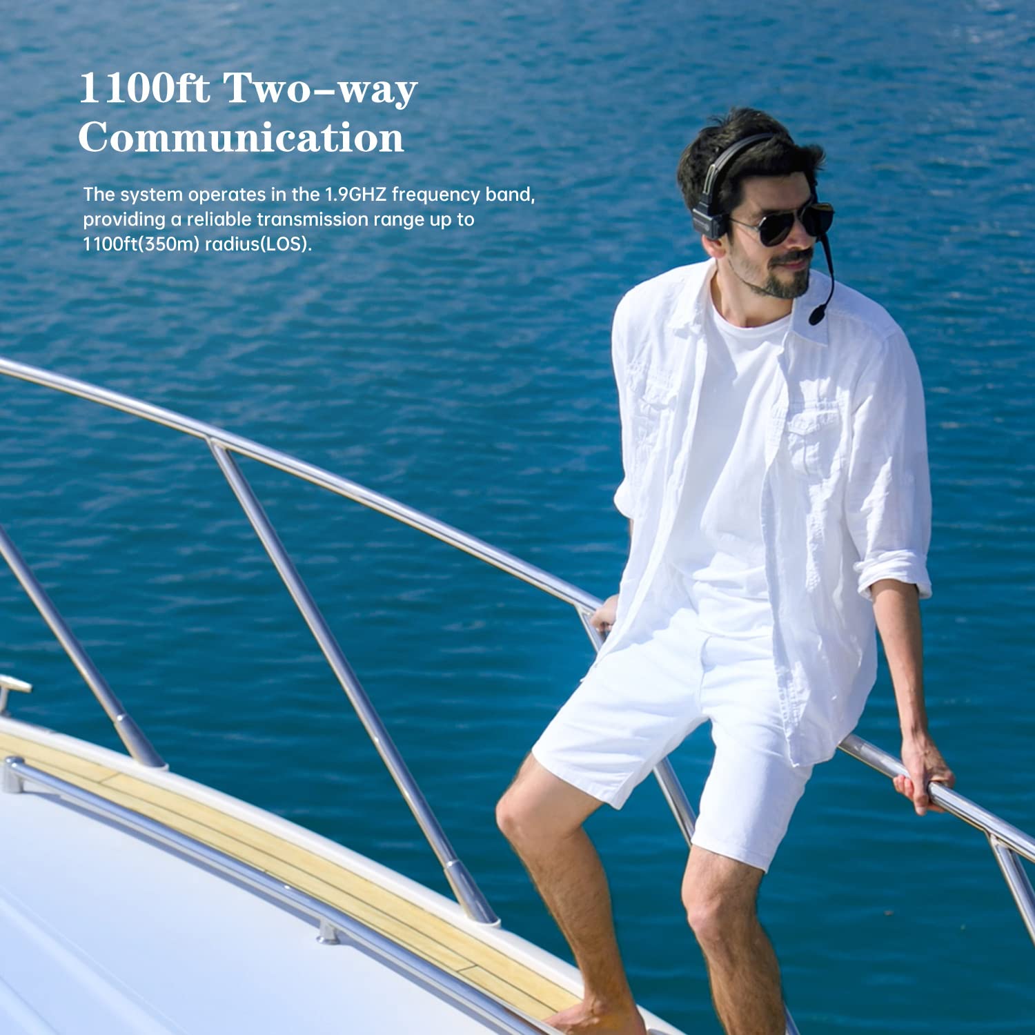 Hollyland Solidcom C1 Wireless Headset Intercom System 4-Person Full Duplex 1100ft Team Communication Group Talk Single-Ear Headset with 1 Master & 3 Remote Headsets - aloinfousa.com