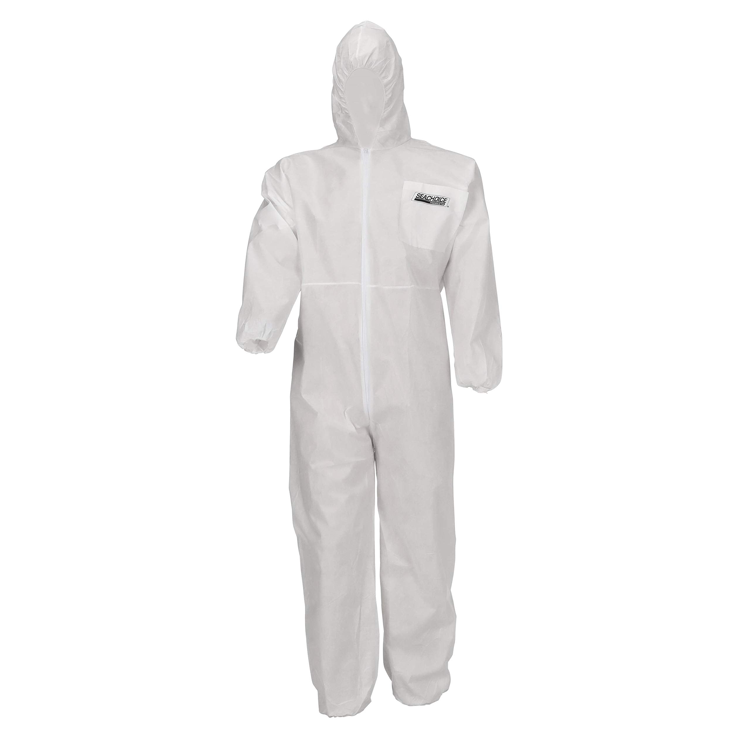 Seachoice 93131 SMS Breathable Disposable Paint Suit With Hood