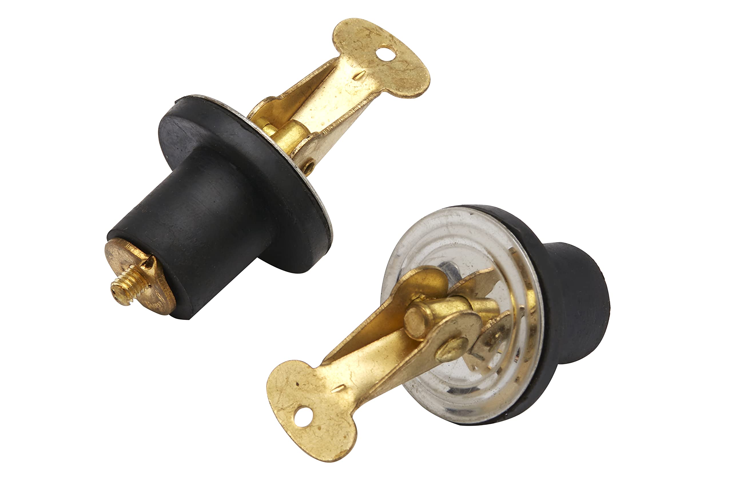 Seachoice Deck and Baitwell Plug, Brass, 2-Pack