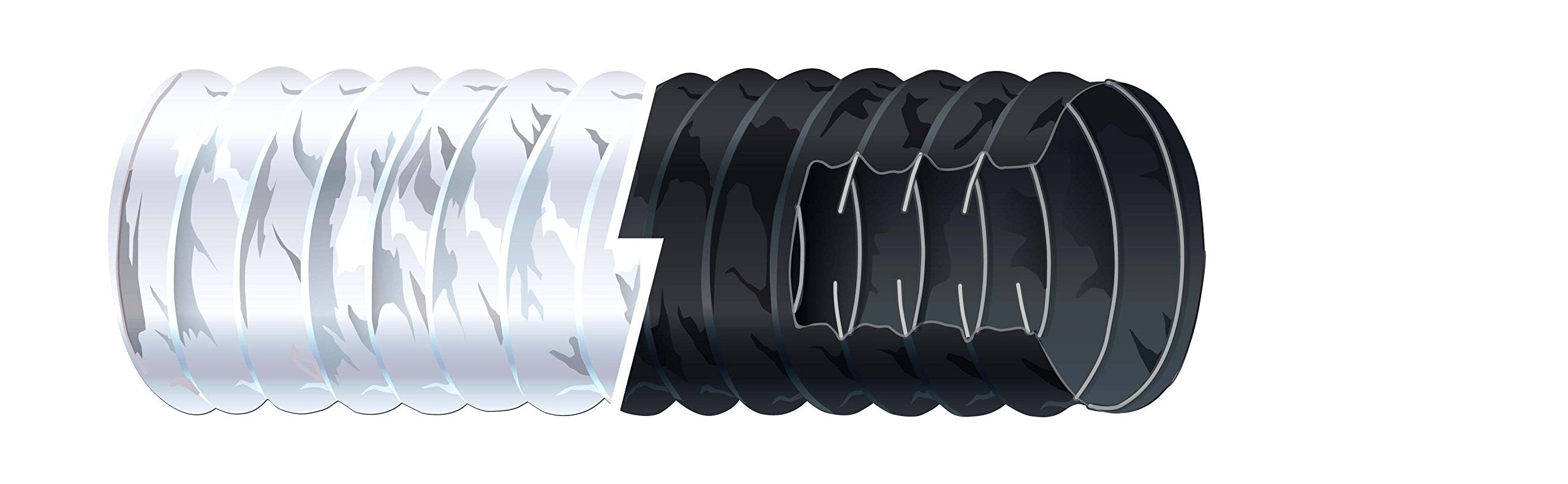 Shield 16-400-3003-1 Shields Marine Series 400 & 402 Vinylvent Ducting Hose, White