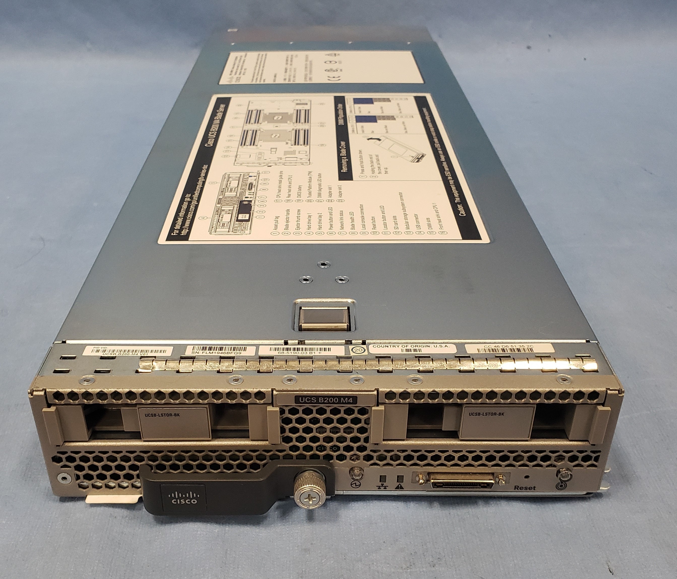 Cisco UCS B200 M4 Blade Server 2x 10 Core E5-2660v3 2.6GHz 20Core 64GB VIC 1340