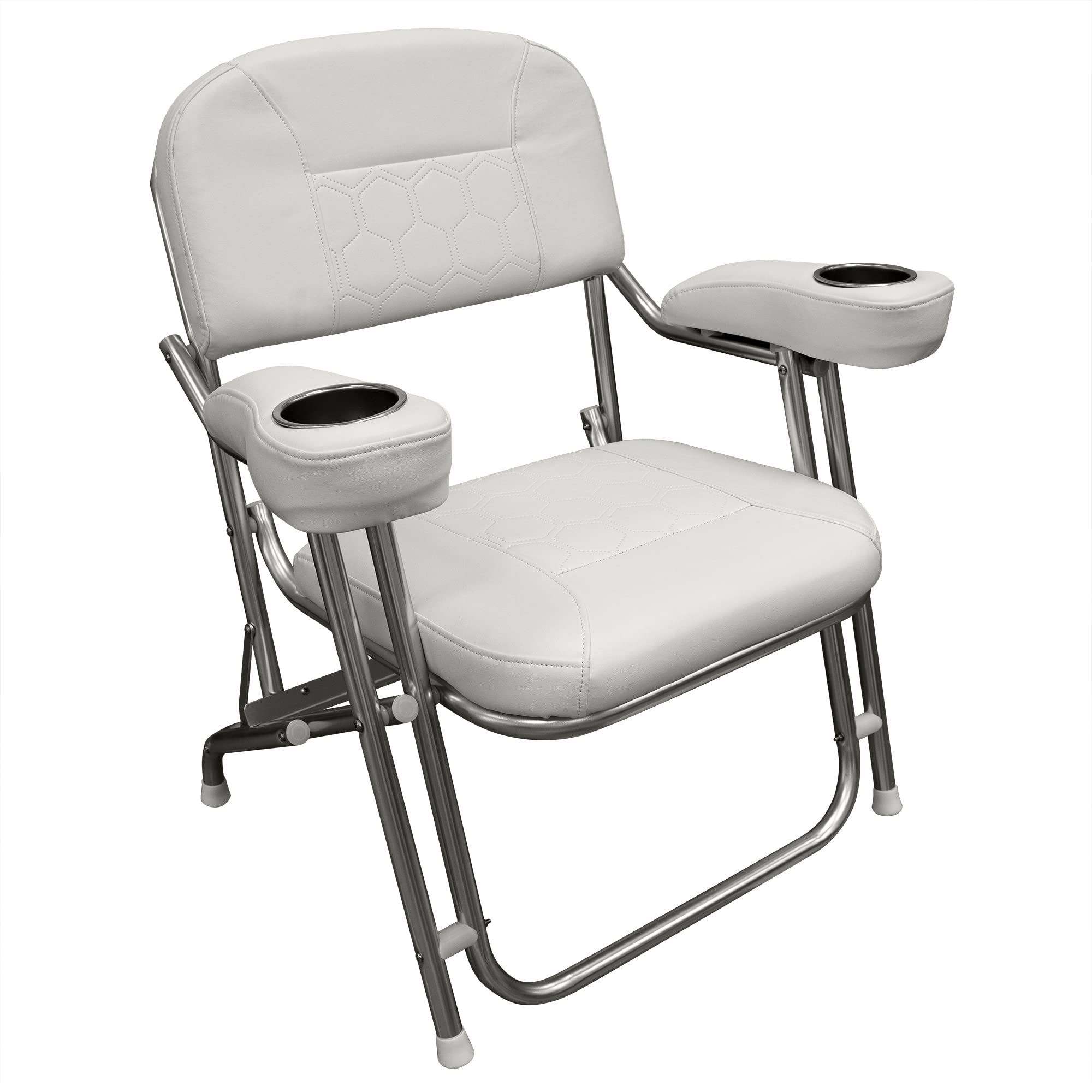 Wise Seats 3367-784 Wise Deluxe Offshore Folding Deck Chair, Brite White