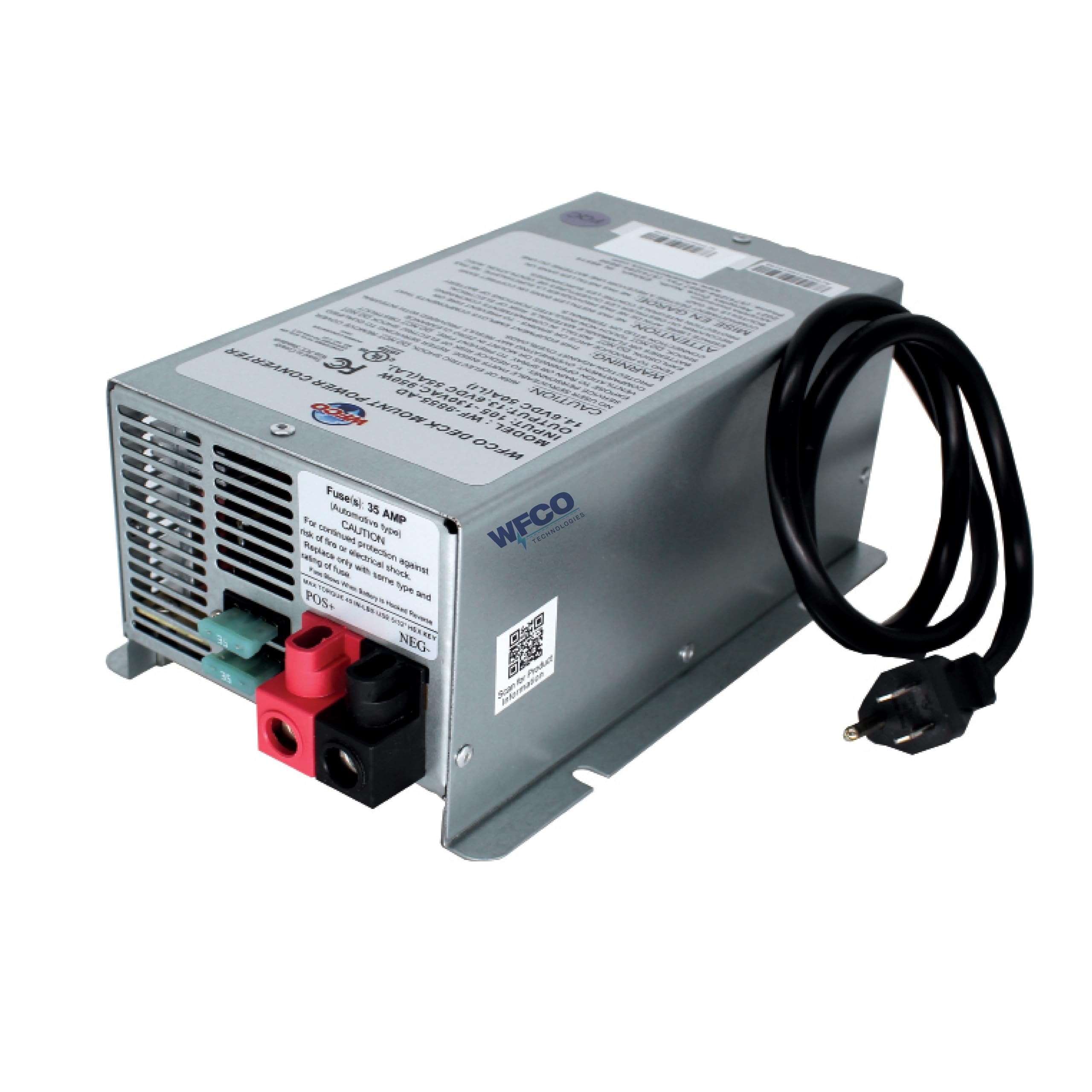 WFCO WF-9845-AD-CB 9800 Series RV Deck Mount 45A Power Converter Charger