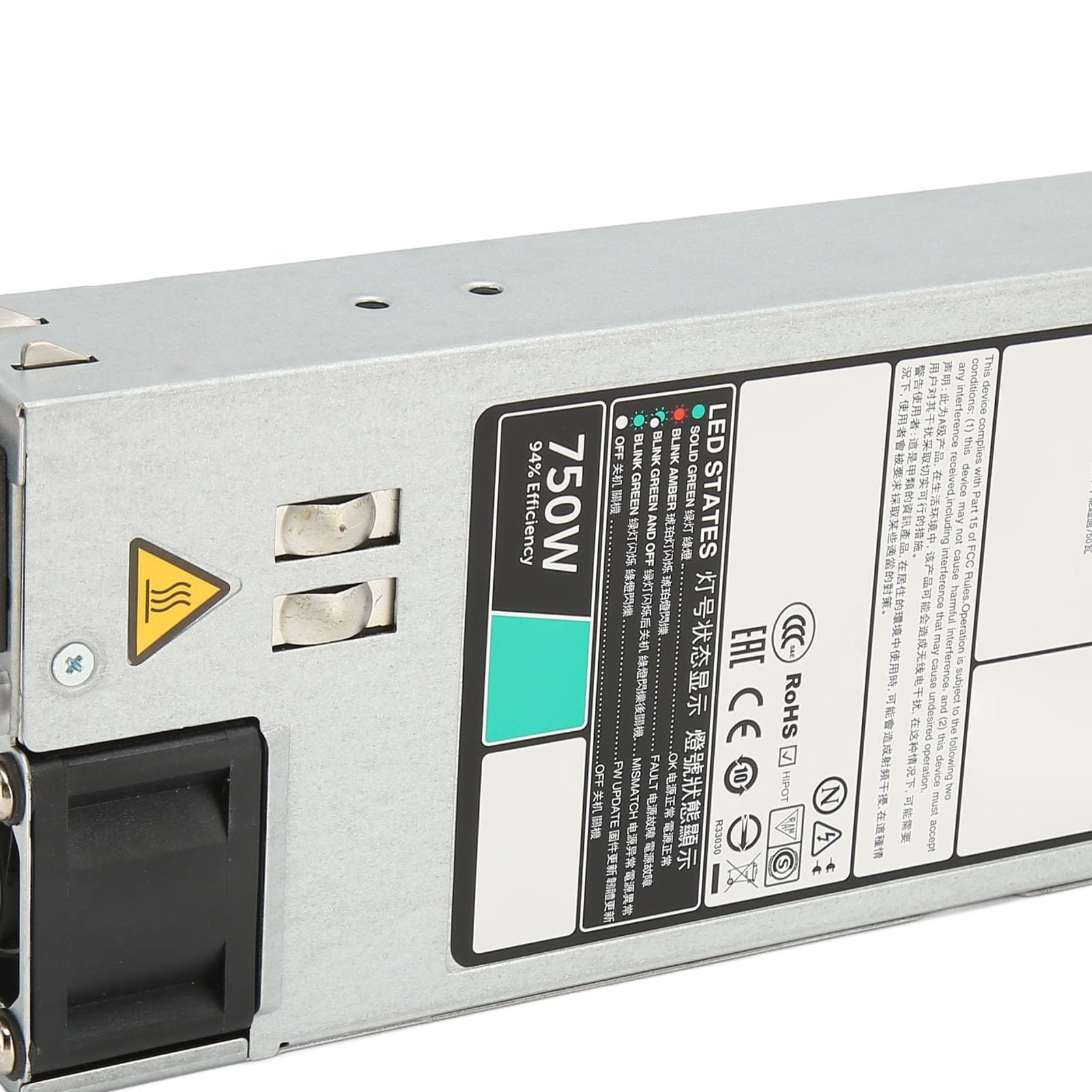 D750E S6 Server Power Supply 100-240V, 750W EPP Server Power Supply Replacement with Cooling Fan, for DELL R530 R630 R730 R730XD T430 T630, etc.