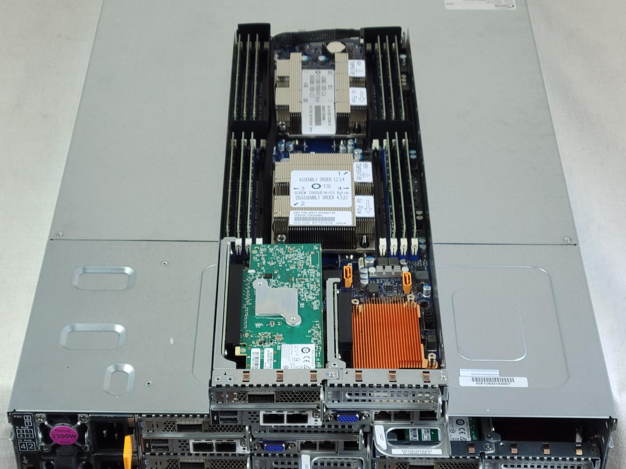 OEM Gigabyte H261-N80 2U 24x 2.5” 4 Node Server Chassis Penguin Computing XE2142