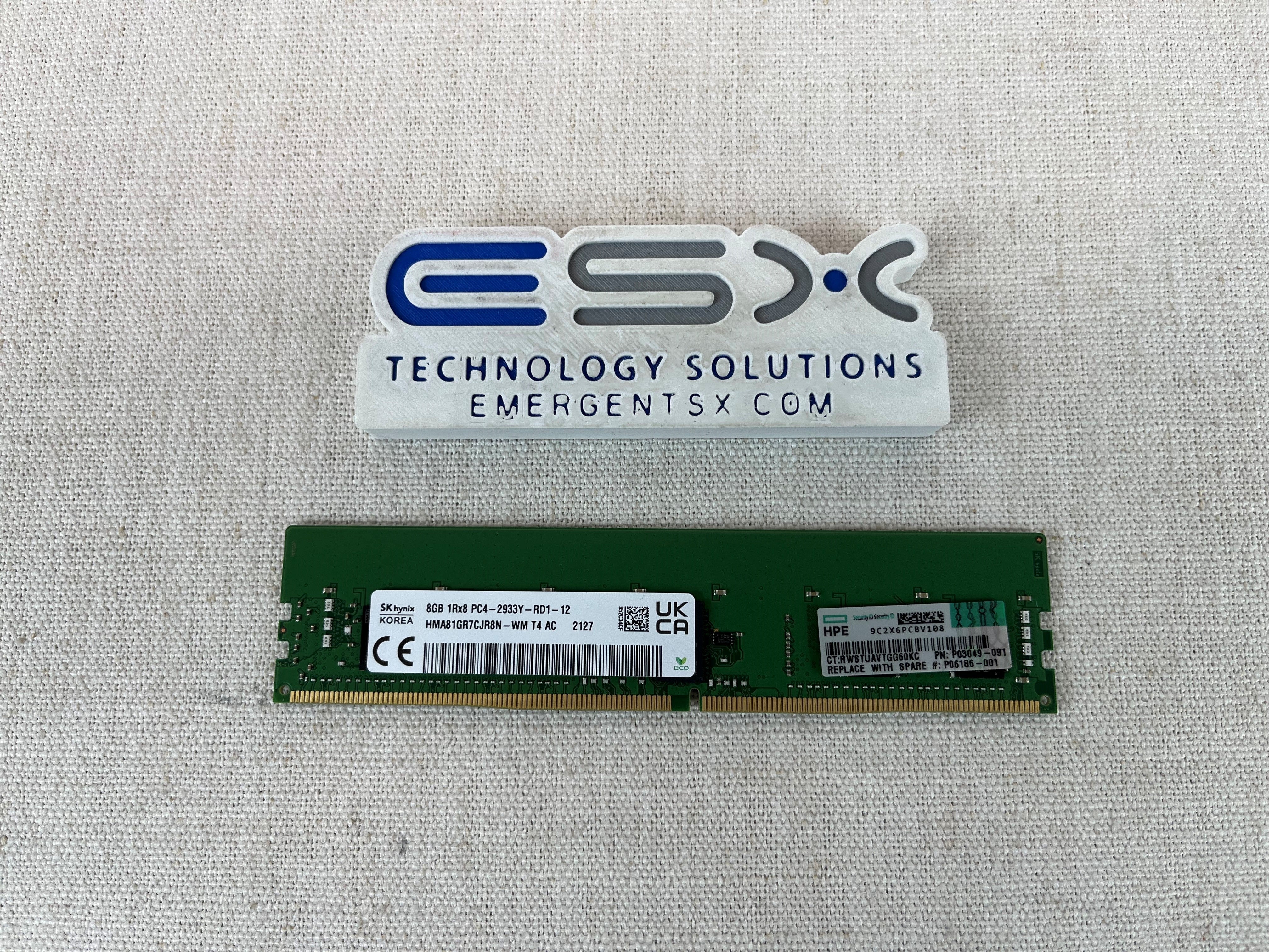HPE P03049-091 8GB 1Rx8 PC4-2933Y-R RDIMM P06186-001
