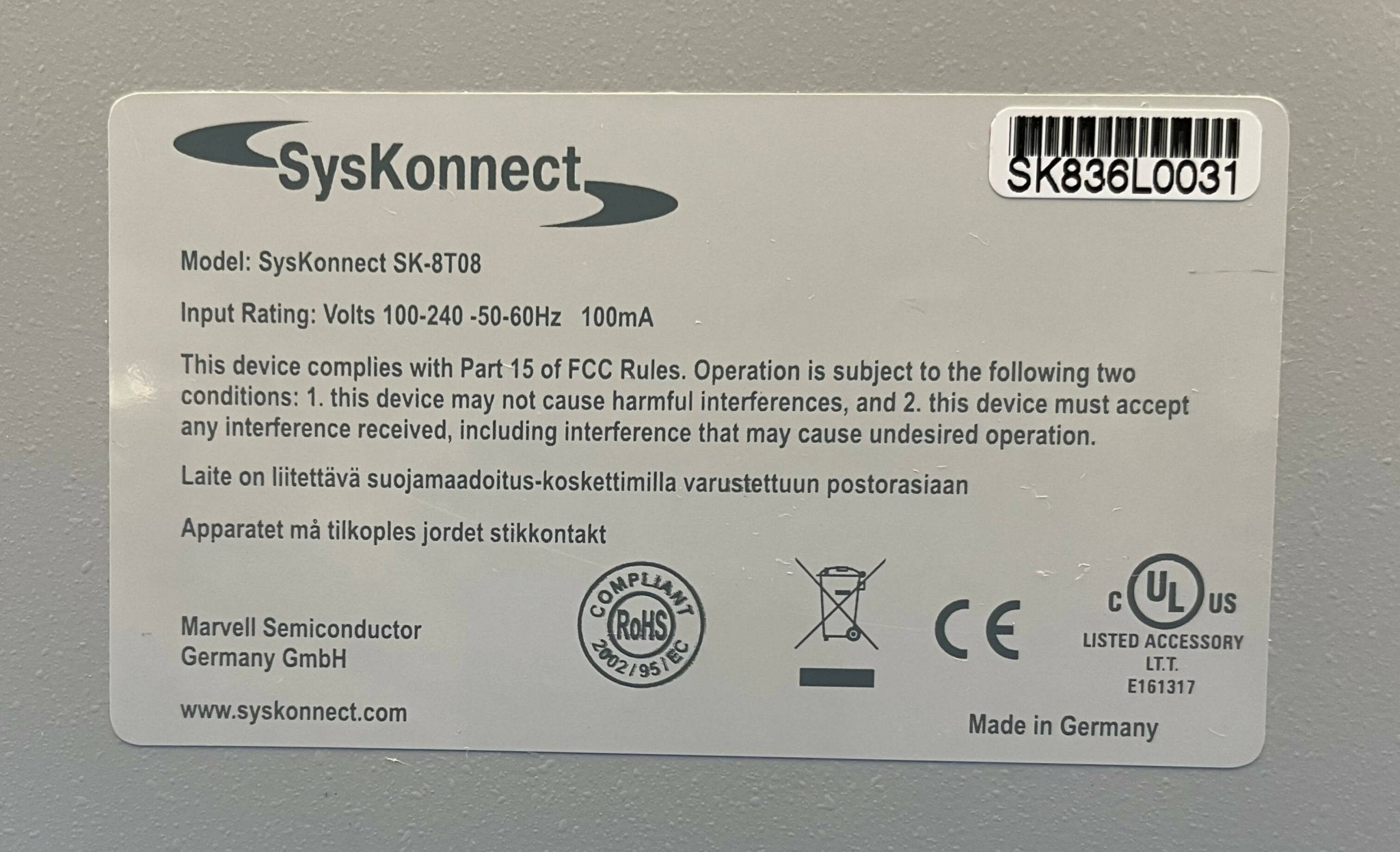 8 PORT ETHERNET SWITCH (08379310/SK-8T08 SIEMENS