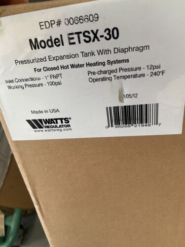 Watts ETSX-30 Expansion Tank - Label | Alo Tech Solutions