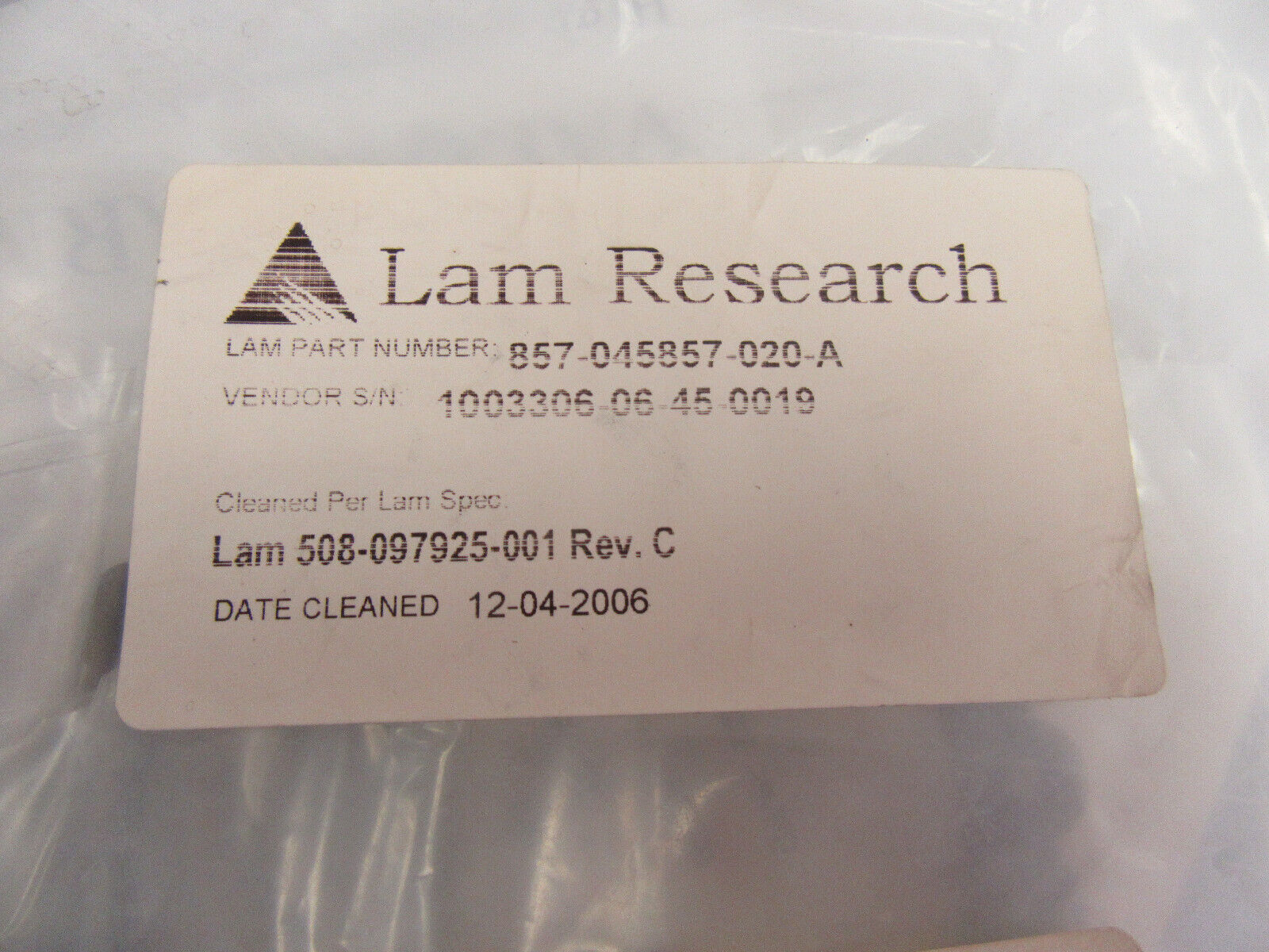 Lam Research 857-045857-020-A Baffles Kit - Detail | Alo Tech Solutions