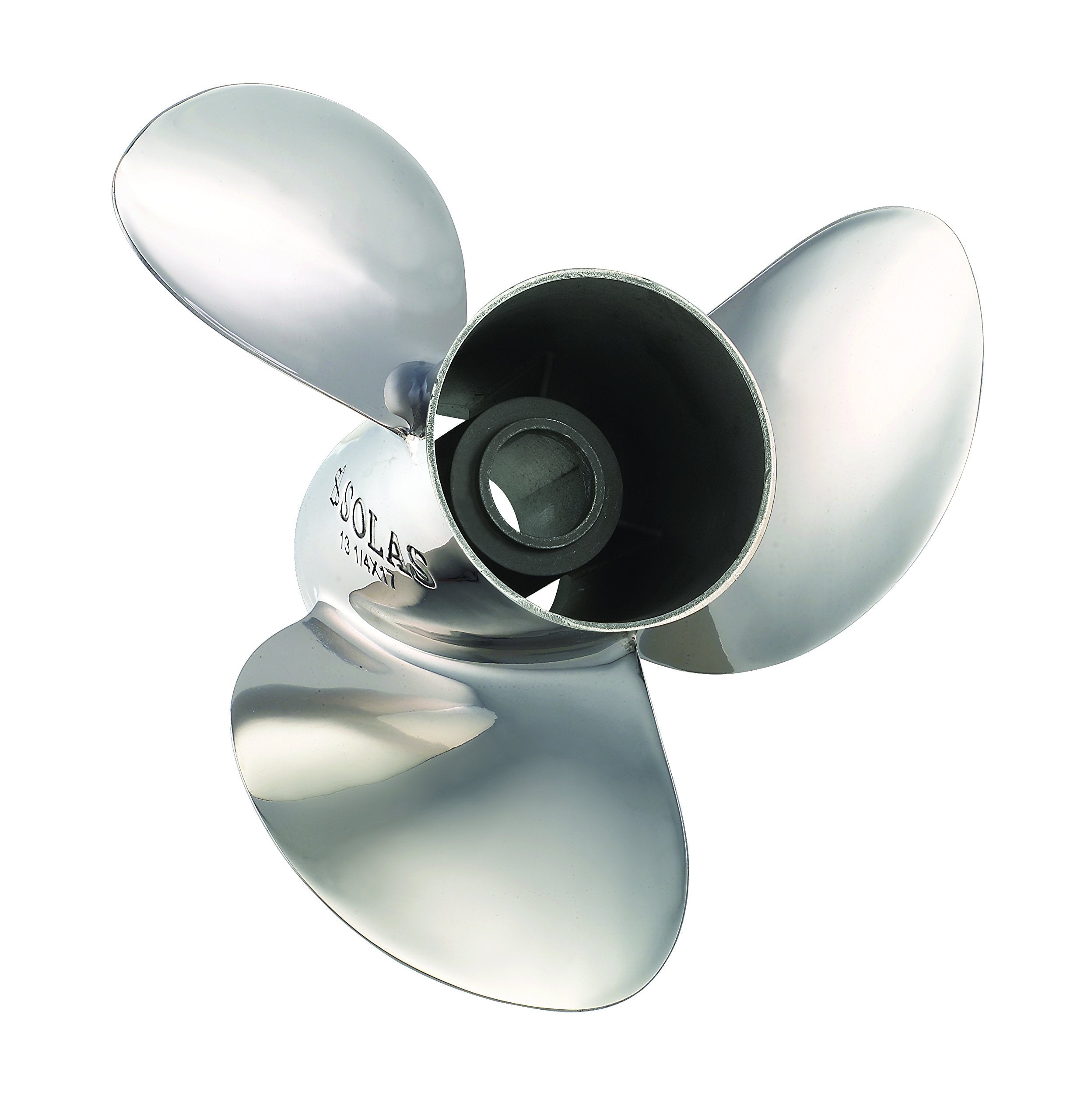 Solas 9531-145-15 Rubex NS3 SS 3-Blade Propeller, RH, 14.5 x 15, Interchangeable Hub, 4-3/4" Gearcase