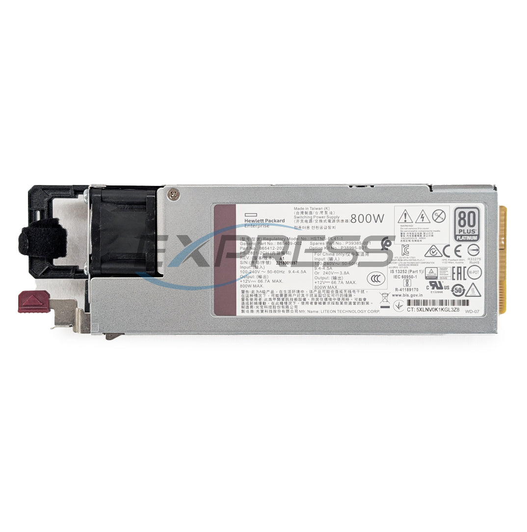 HPE (G10+) 800W 12V Flex Slot Platinum Low Halogen Power Supply | 865412-202
