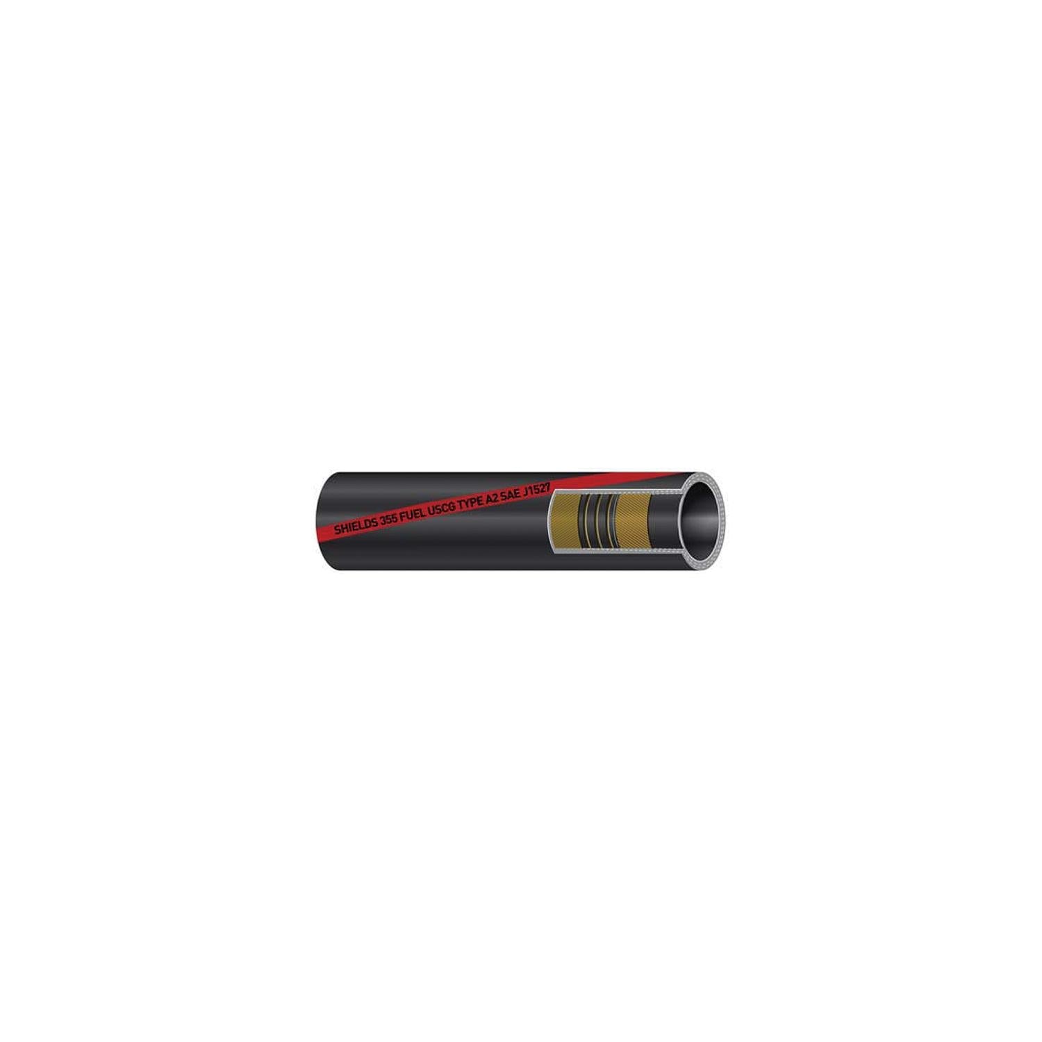 Shield 16-355-1123 Shields Marine Type A2 Series 355 Fuel Fill Hose, 1.5" ID & 1-57/64" OD