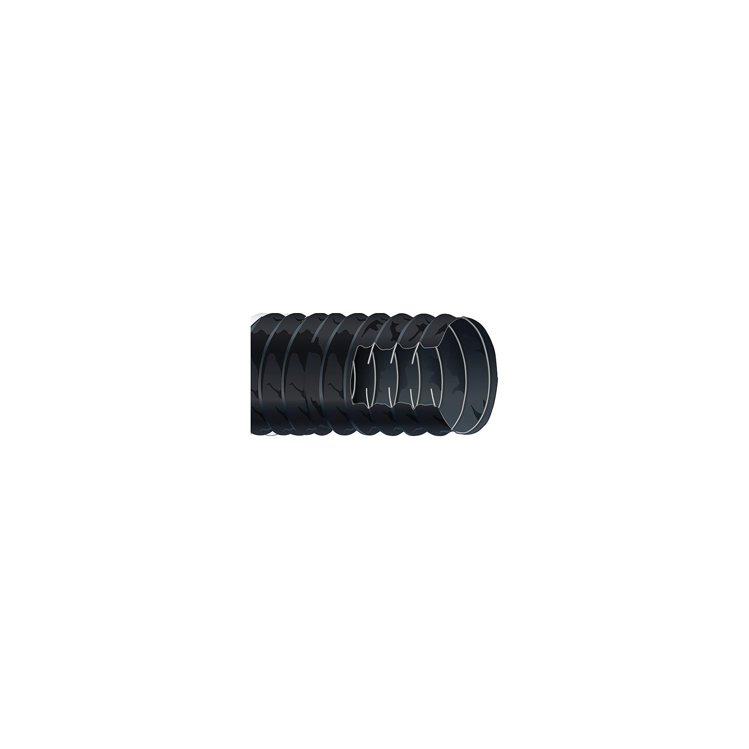 Shield 16-402-3000S Shields Marine Series 400 & 402 Vinylvent Ducting Hose, Black