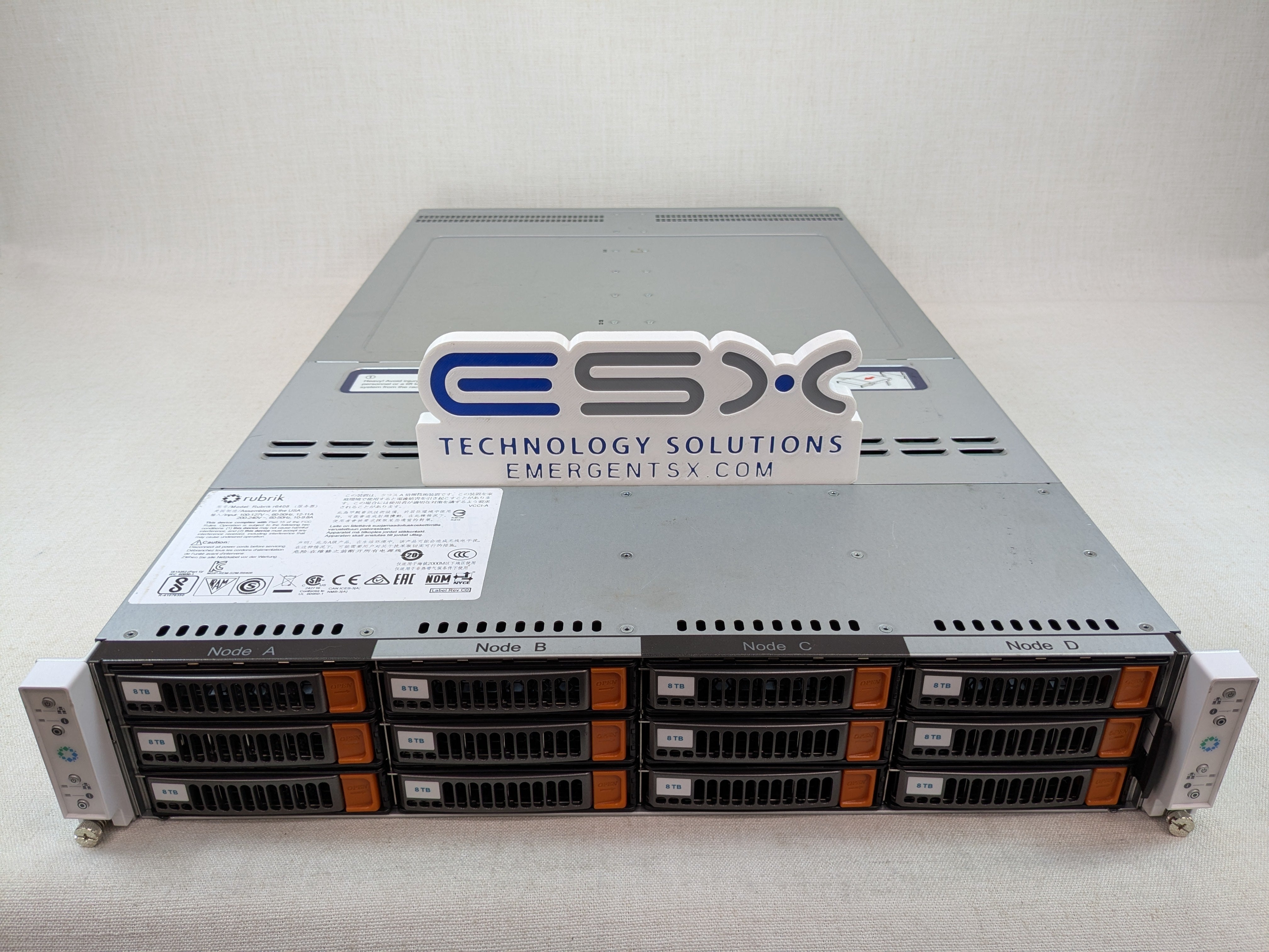 Rubrik R6408 / Supermicro 2U 12x 3.5" 4 Node CTO Server Chassis 4x X10DRT-B+