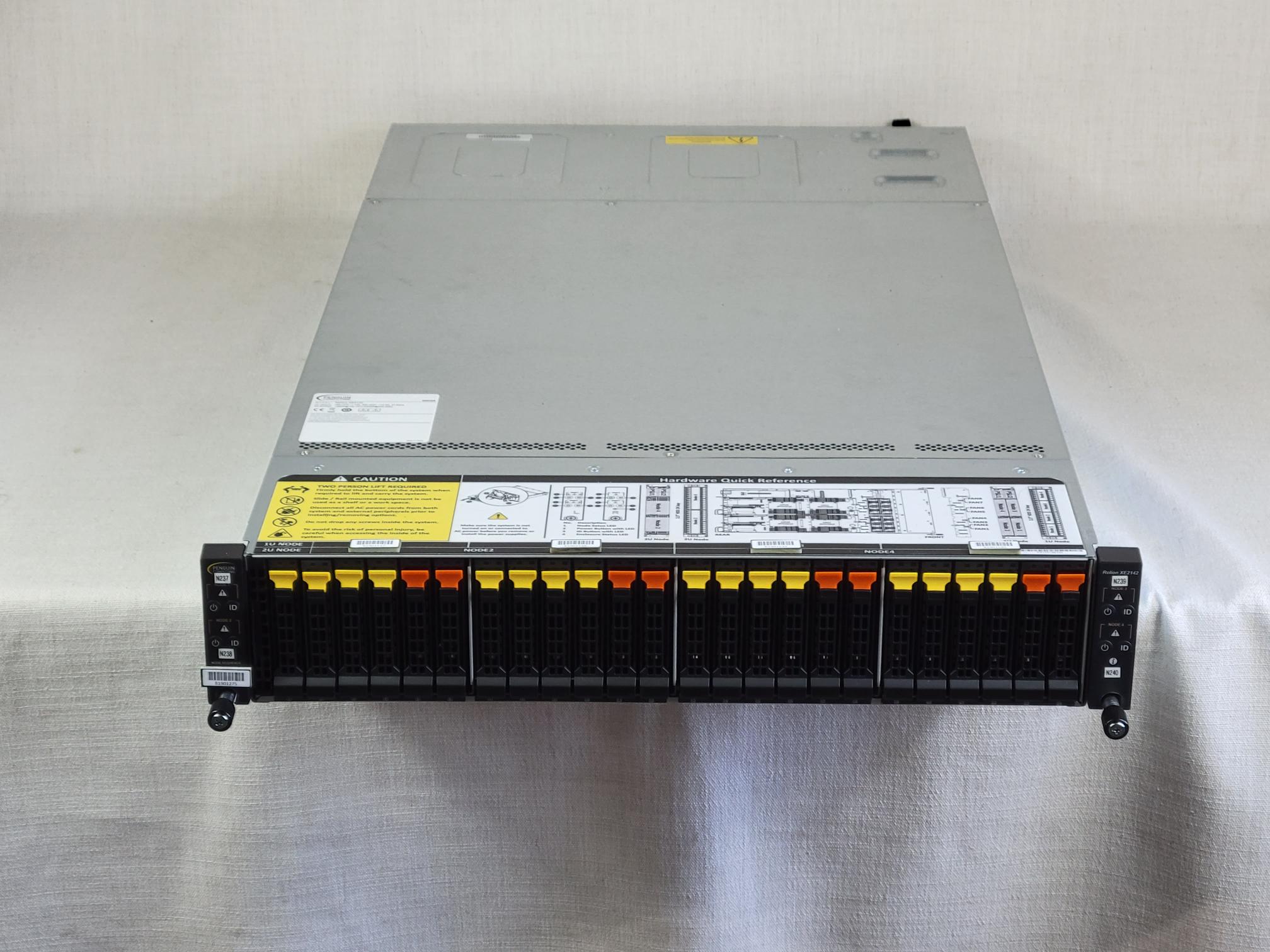 OEM Gigabyte H261-N80 2U 24x 2.5” 4 Node Server 8x Xeon Gold 6148 2.4GHz 1TB
