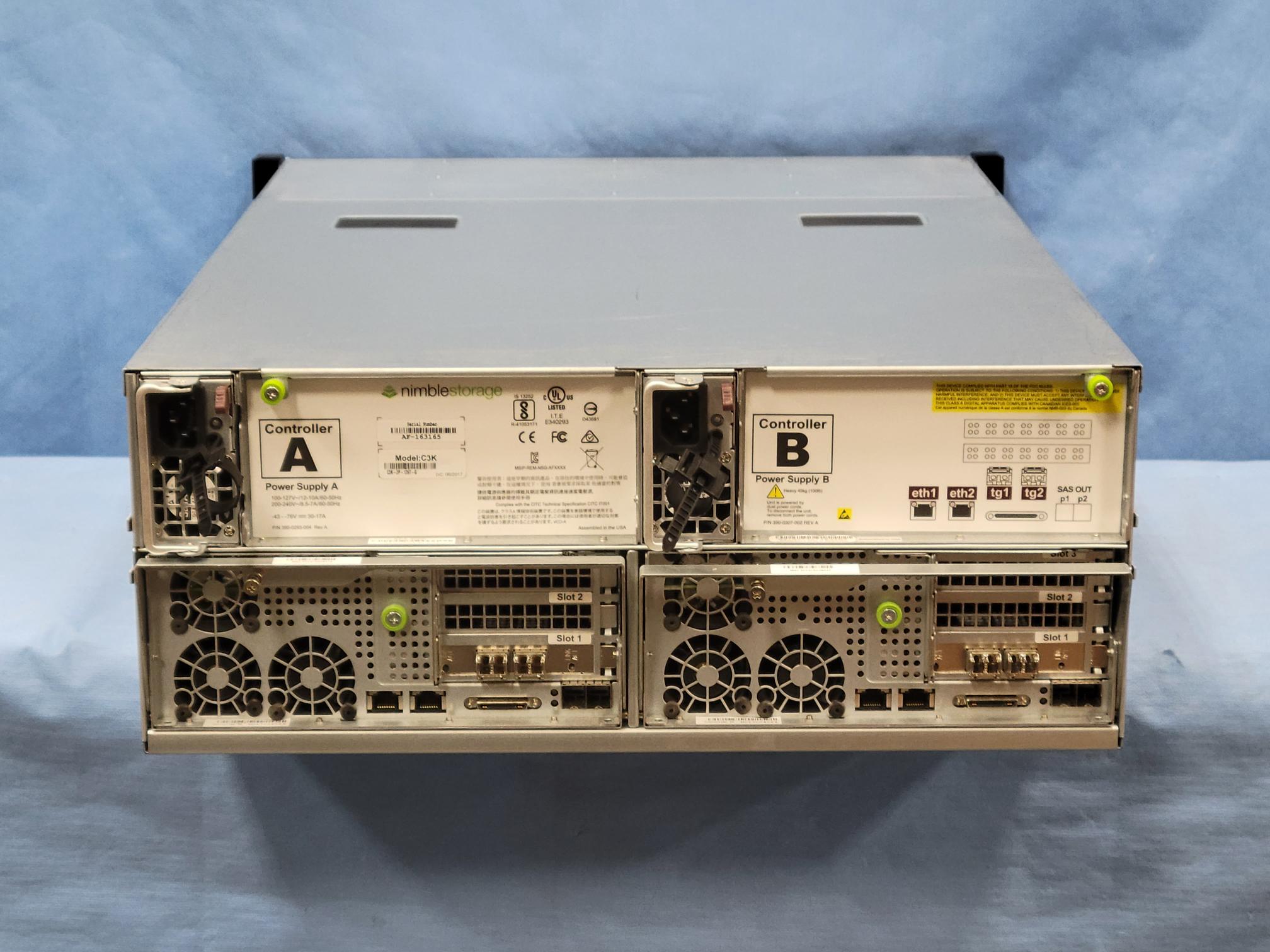126TB Nimble Storage CS5000-126T | 21 x 6TB HDD | 6 x1.92TB SSD