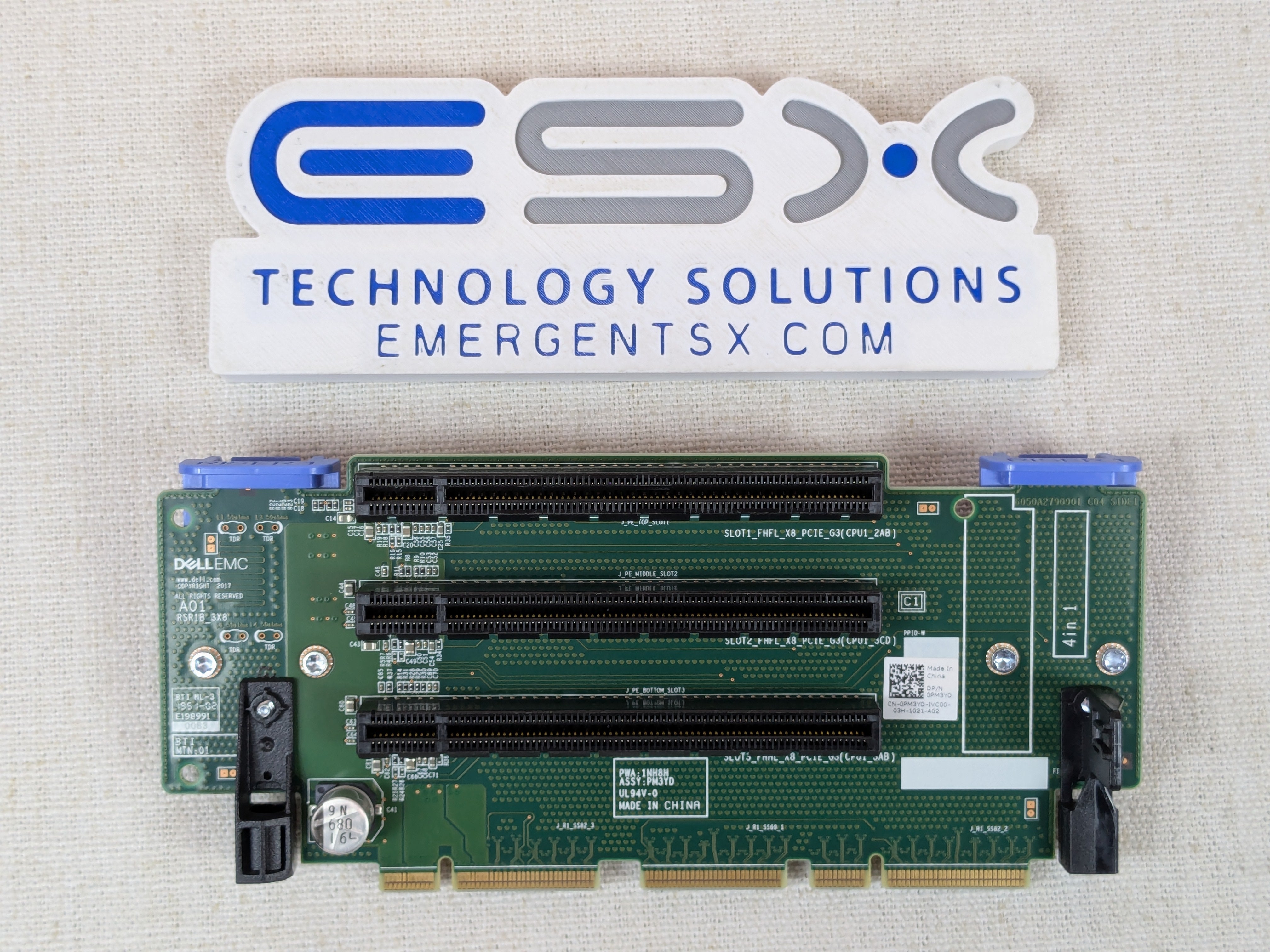 Dell PM3YD Riser Slot 1B 3x 8 PCIe Card for PowerEdge R740 R740XD