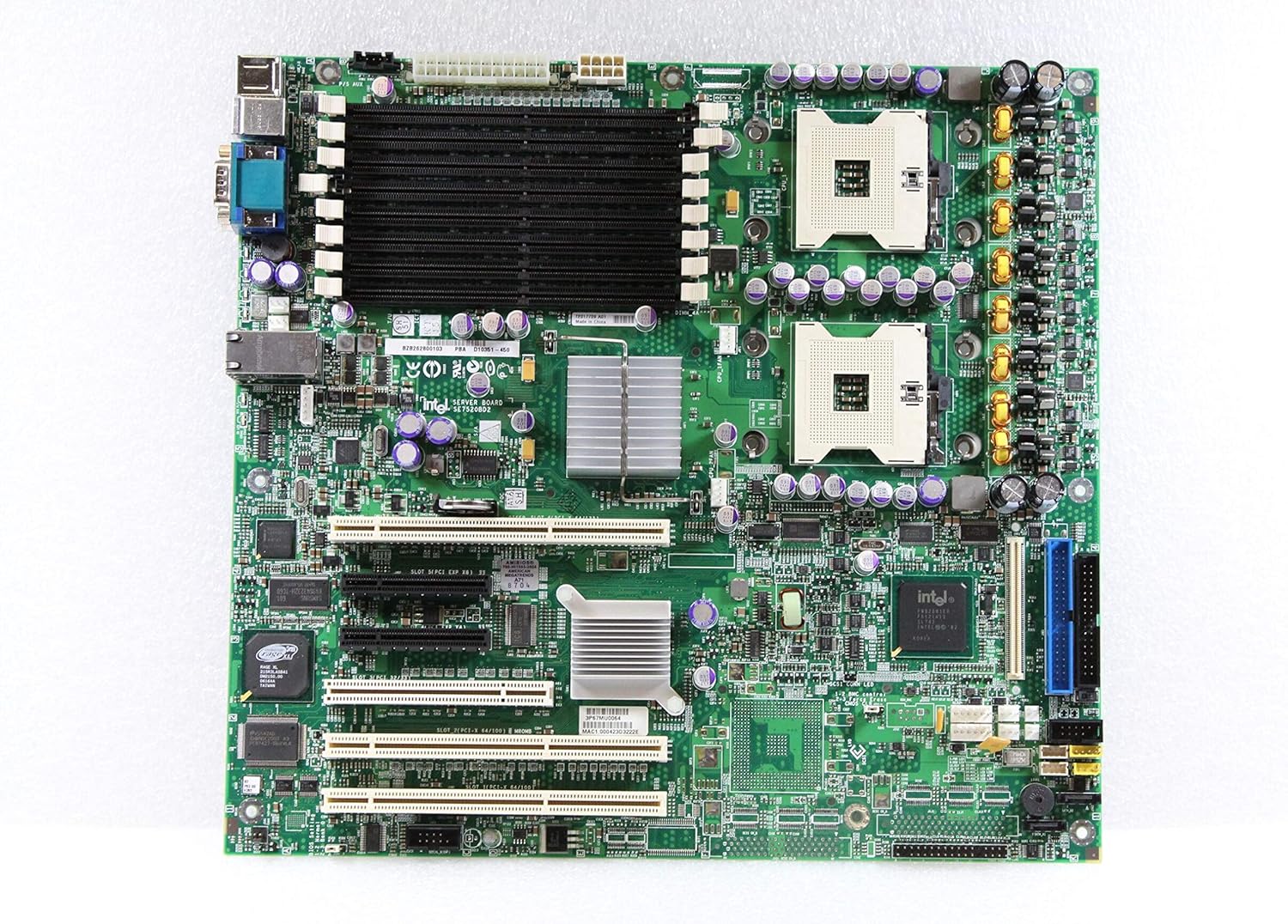 Intel SE7520BD2 Intel E7520 Dual Xeon Processors Support Dual Socket LGA 604 DDR2 6x DIMM 2x SATA 1.5Gb/s SSI EEB (PBA# D10351-450 / Version: D46916-001) Server Motherboard - SE7520BD2SATAD2