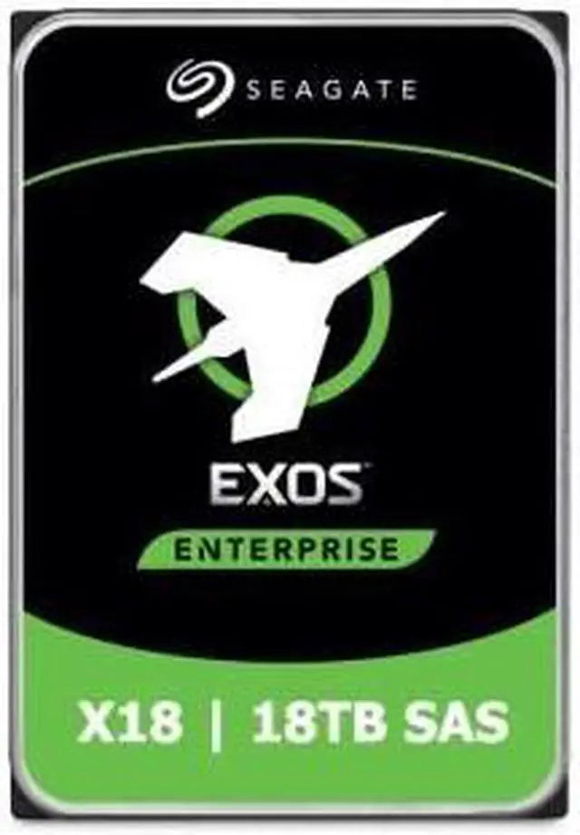 Seagate 18TB Exos X18 7200 RPM SAS 12Gb/s 512e/4Kn 256MB Cache 3.5-Inch Enterprise Hard Drive HDD (ST18000NM004J)