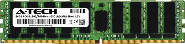 Alt view image 2 of 6 - 64GB RAM Replacement for Samsung M386A8K40BM2-CTD7Q, M386A8K40BM2-CTD7Y | DDR4 2666MHz PC4-21300 ECC LRDIMM 4Rx4 Server Memory