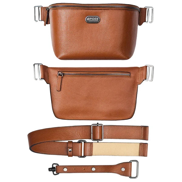 1540: SpiderPro Leather Sling Pouch - Brown