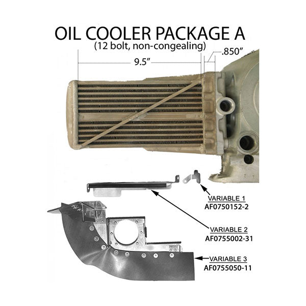 Cessna 180 1956-81 182 58-73 Package C Engine Baffle Kit, Bare, Orange Seals