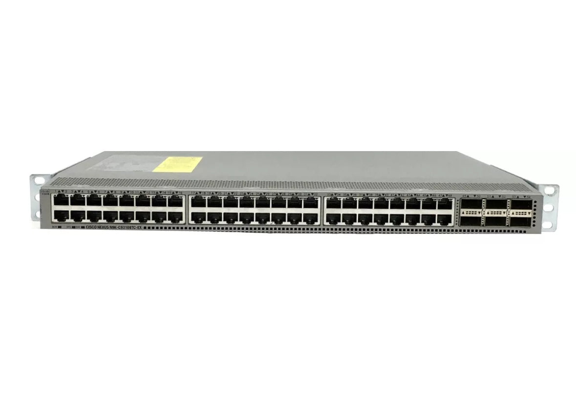 Cisco N9K-C93108TC-EX 48x10G BASE-T 6x40/100G QSFP28 w/Rails Back-to-Front Air