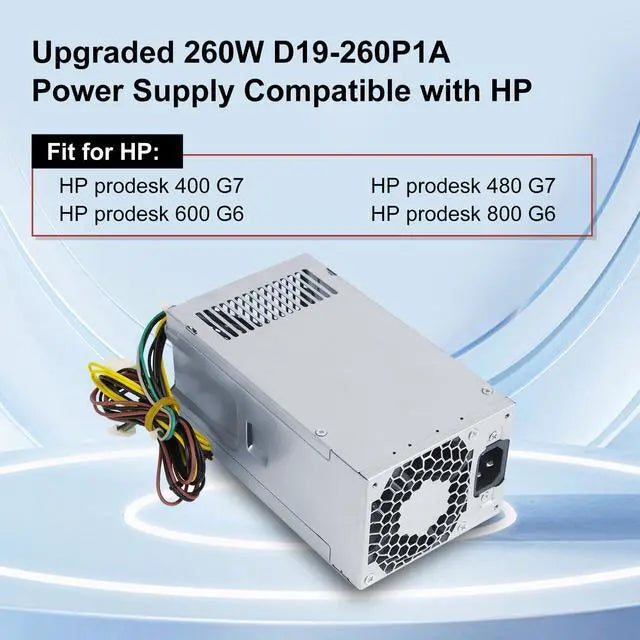 Alt view image 2 of 5 - LXun Upgraded D19-260P1A Power Supply 260W Power Supply Replacement L70041-002 PCG004 Compatible with HP prodesk 400 G7 480 G7 600 G6 800 G6 7-Inline Connector + 4-Pin*2