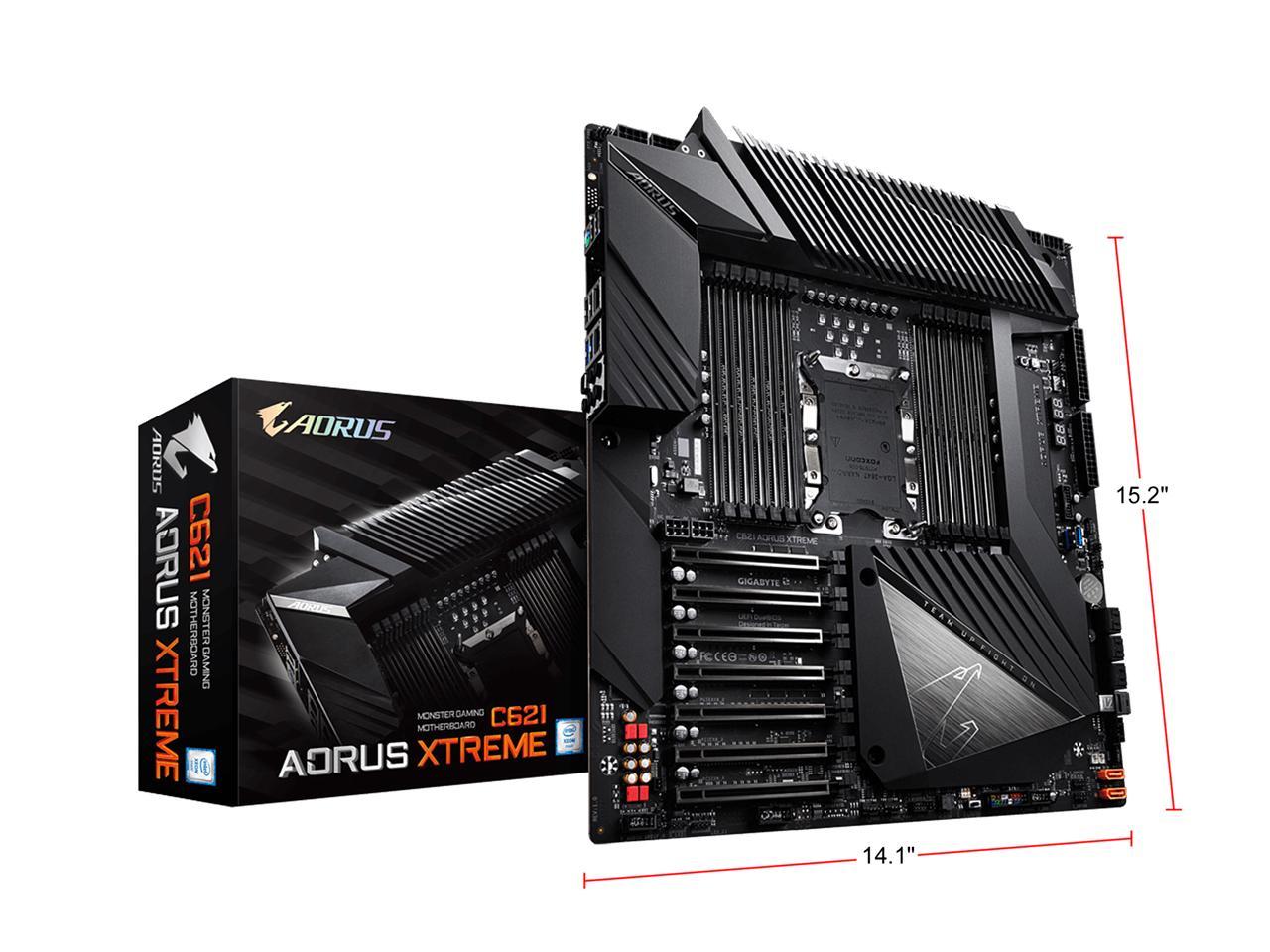 GIGABYTE C621 AORUS XTREME LGA 3647 Intel C621 SATA 6Gb/s Extended ATX Intel Motherboard Retail Box.