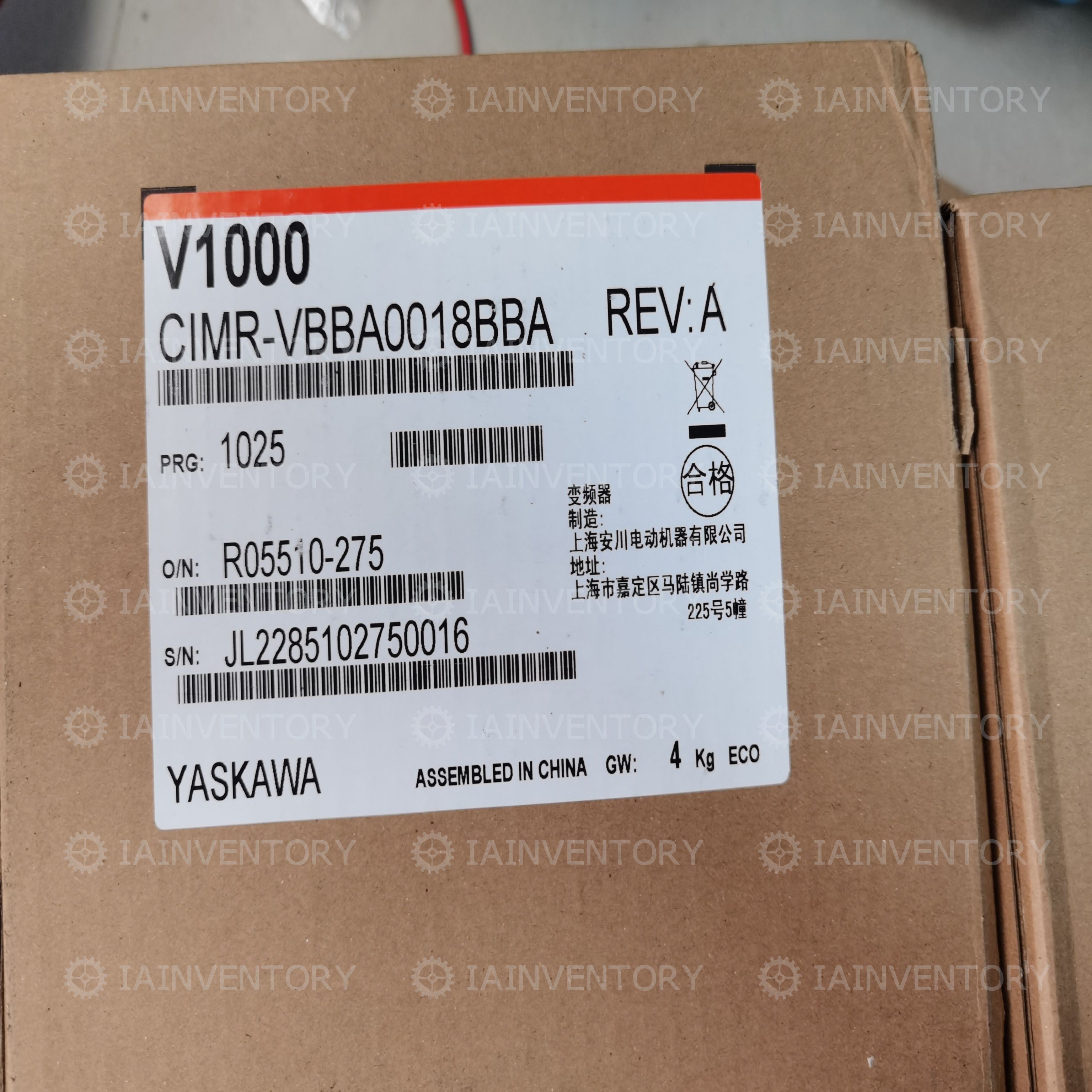 YASKAWA frequency converter CIMR-VBBA0018BBA