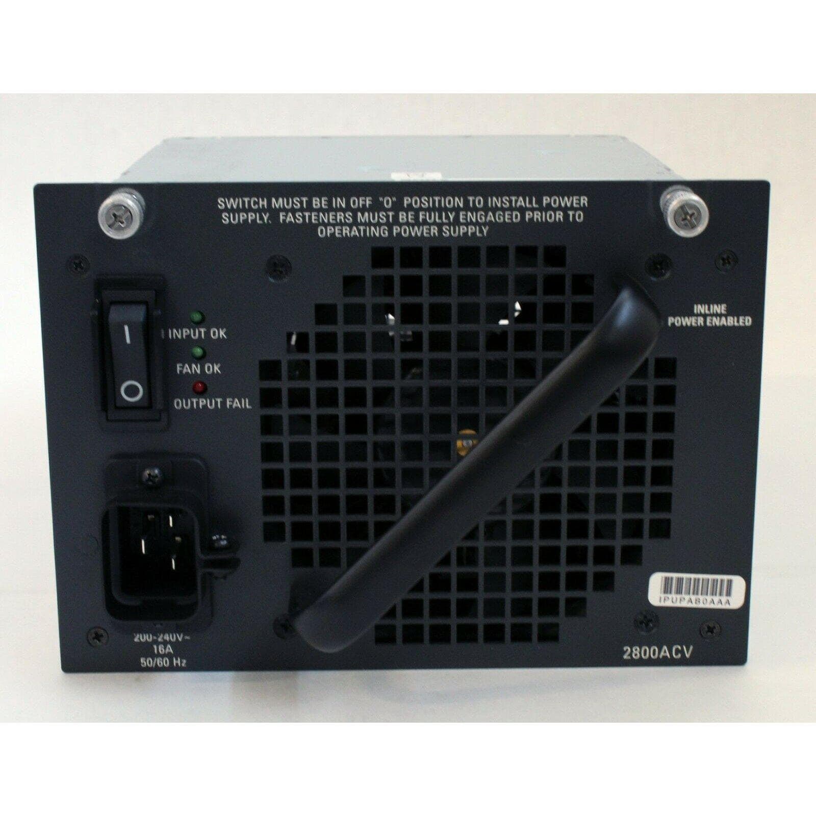 Cisco PWR-C45-2800ACV CATALYST 4500 SPARE 2800W AC Power Supply with Power Cord-FoxTI