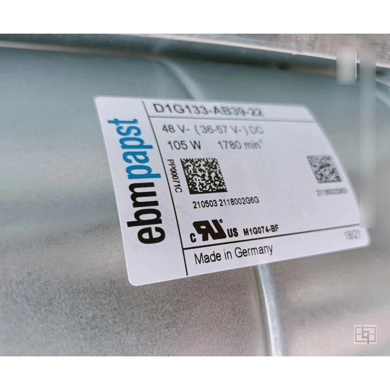 EBMpapst D1G133-AB39-22 Fans DC Centrifugal Blower, 171x180mm, 48VDC