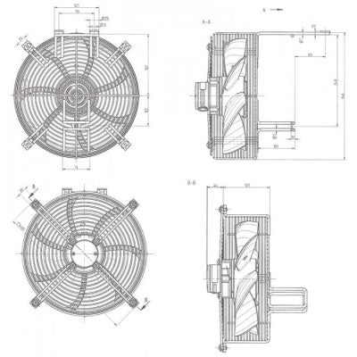 FE031-4DZ.OC.A7 0.20kW ZIEHL-ABEGG Axial Fan 3-230/400V 0.5/0.29A 1410rpm
