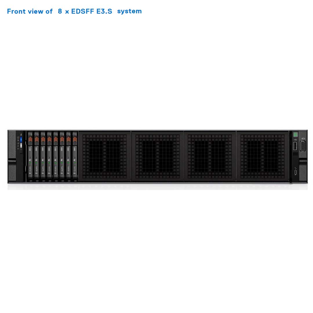 8x EDSFF E3.S NVMe Rack Chassis | Refurbished Dell PowerEdge R860