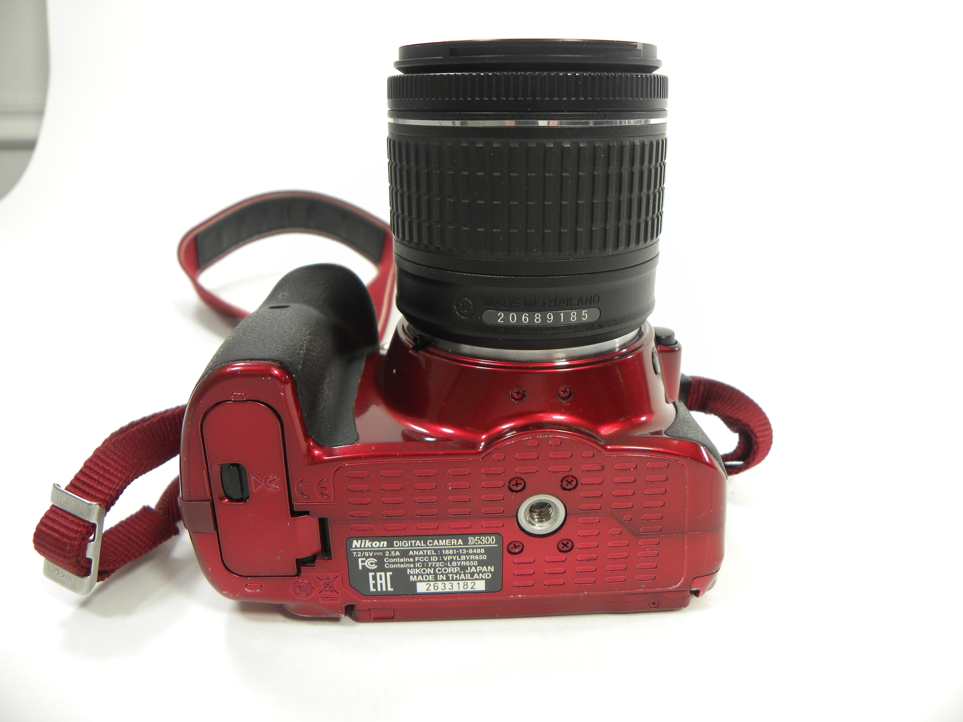 Nikon D5300 24.2mp Digital SLR (Red) w/AF-P 18-55 DX VR Shutter Ct. 39,527