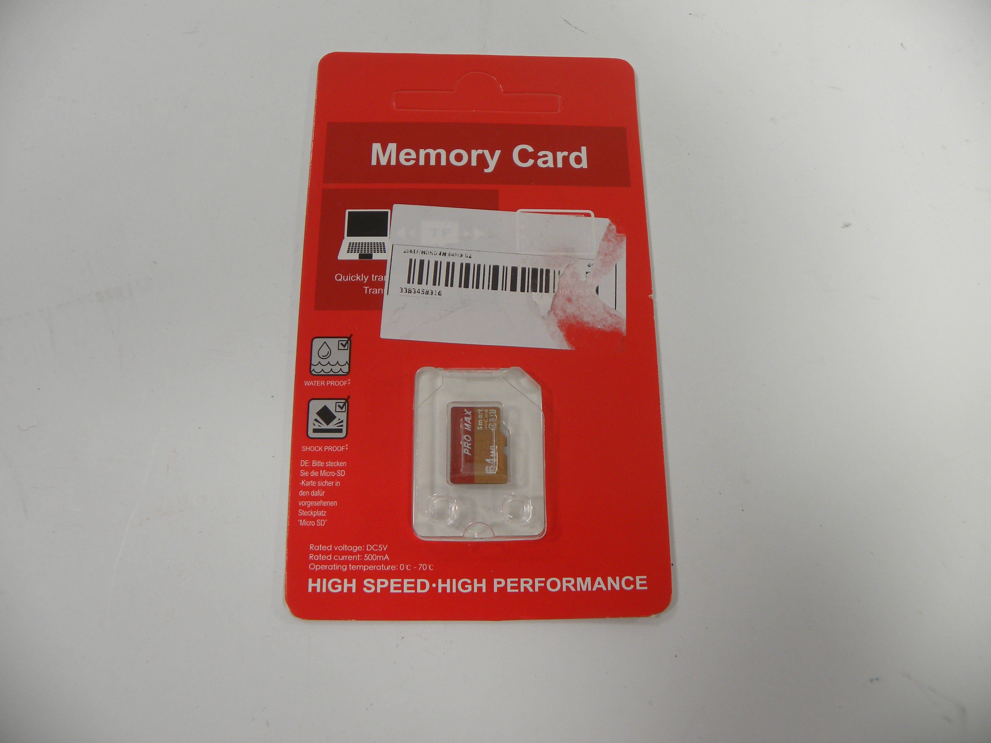 High Speed High Perormance Generic 64MB PRO MAX Mini SD Card